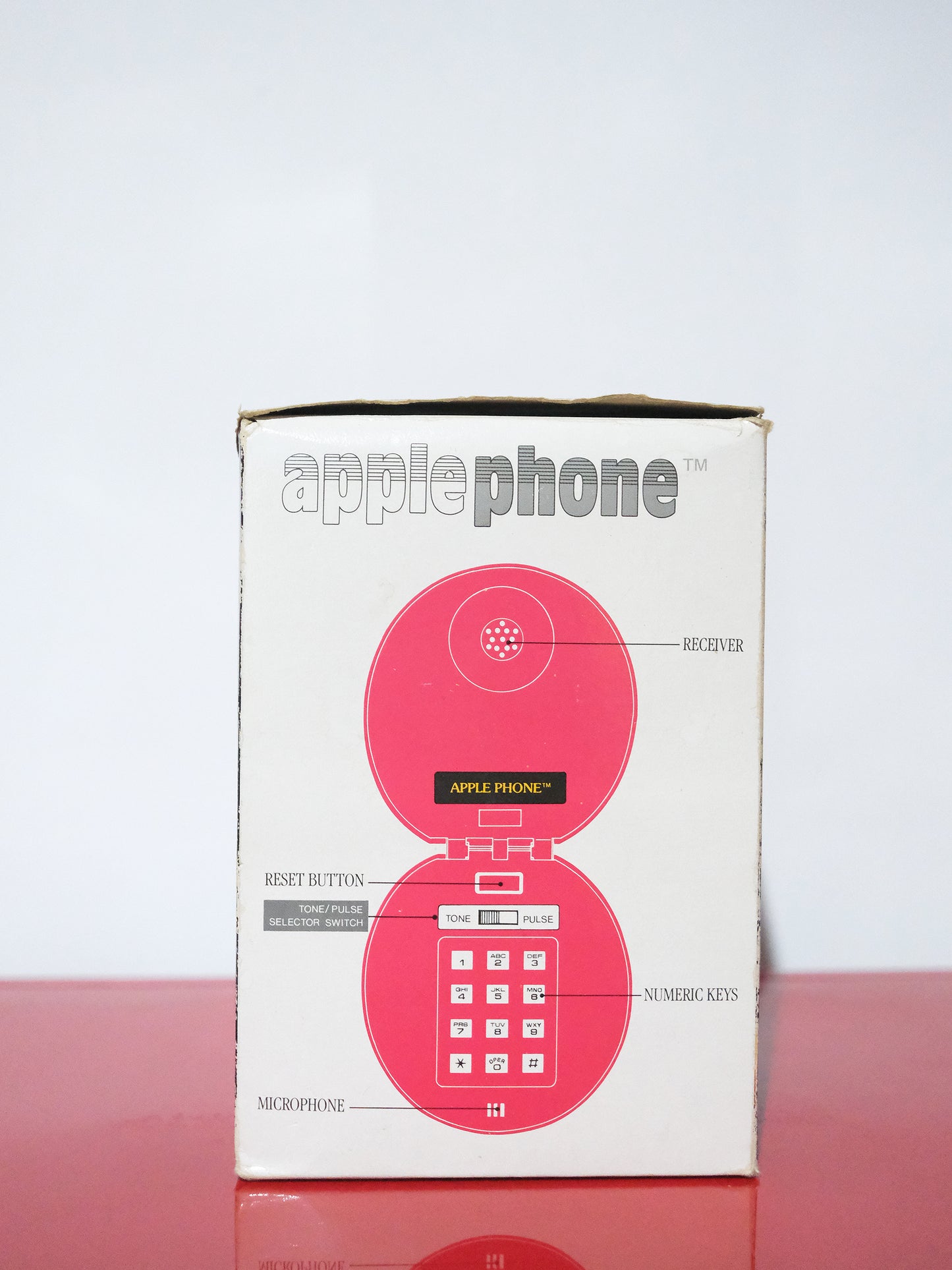 Vintage 1985年 Apple Telephone 家用 紅蘋果 電話 有盒