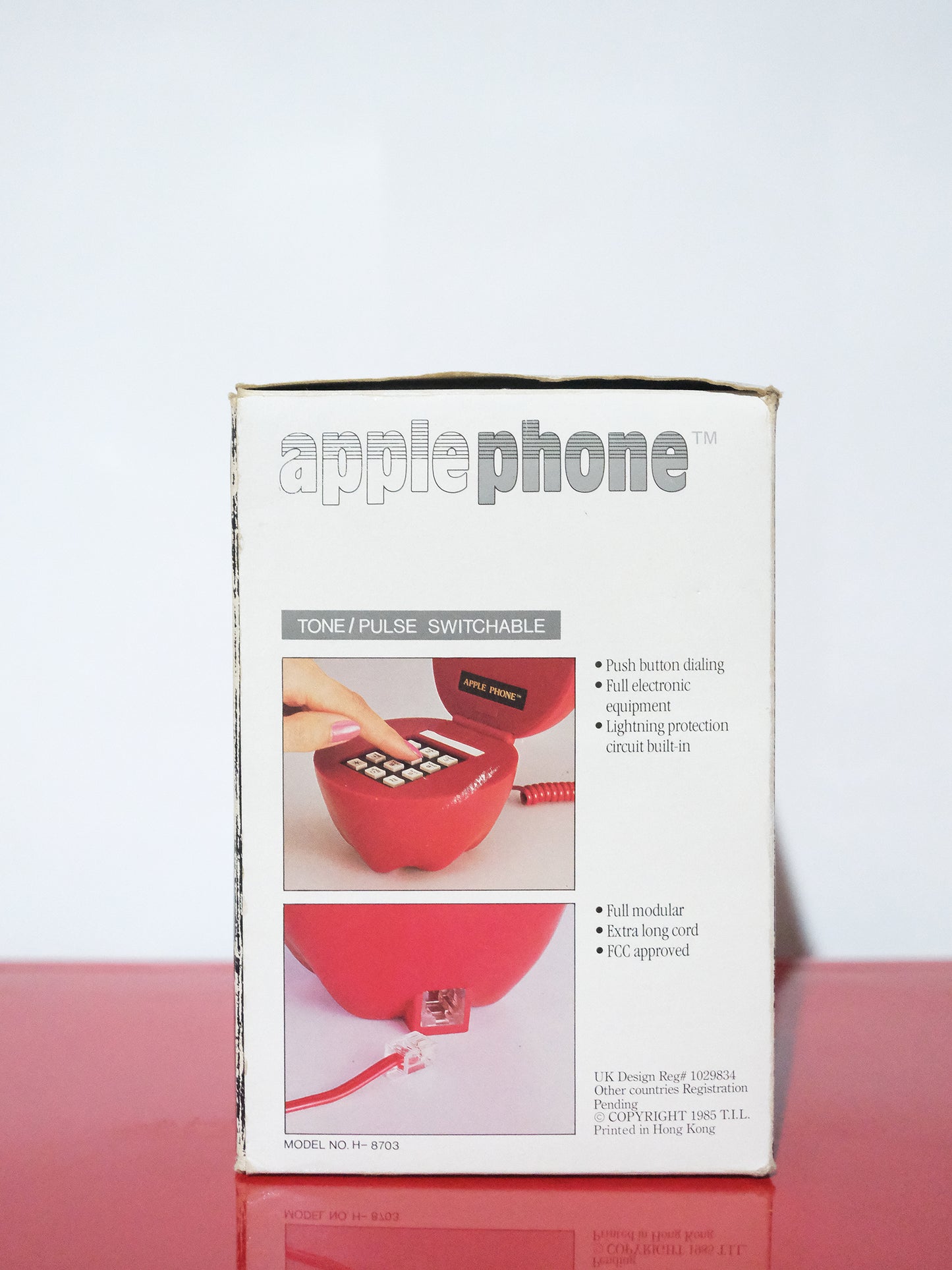 Vintage 1985年 Apple Telephone 家用 紅蘋果 電話 有盒