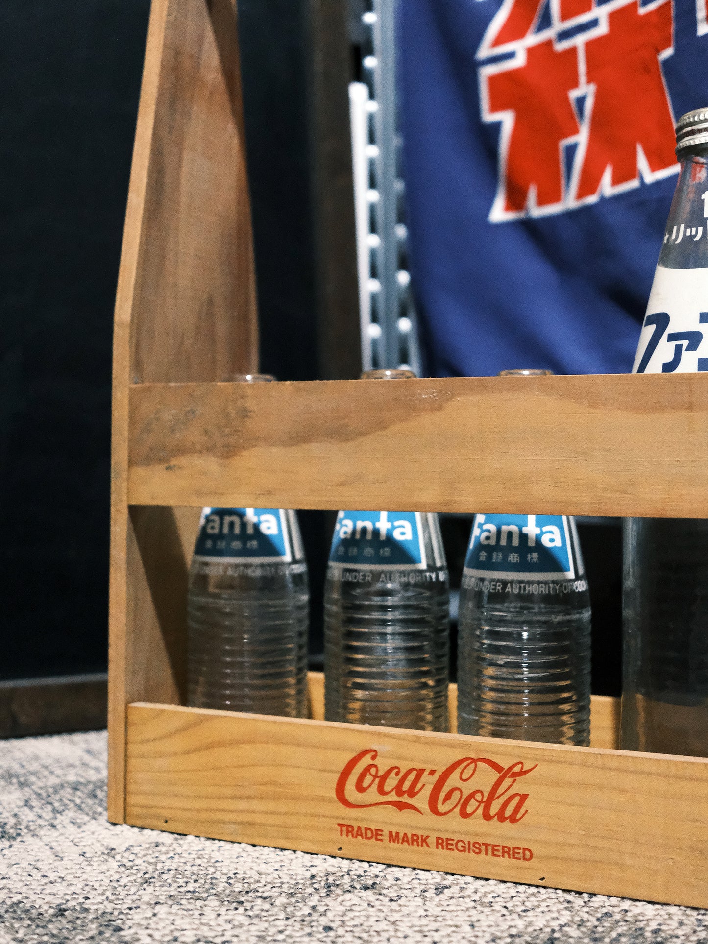 美國 舊物 Coca Cola 可口可樂 木製 手提 汽水托架 置物架