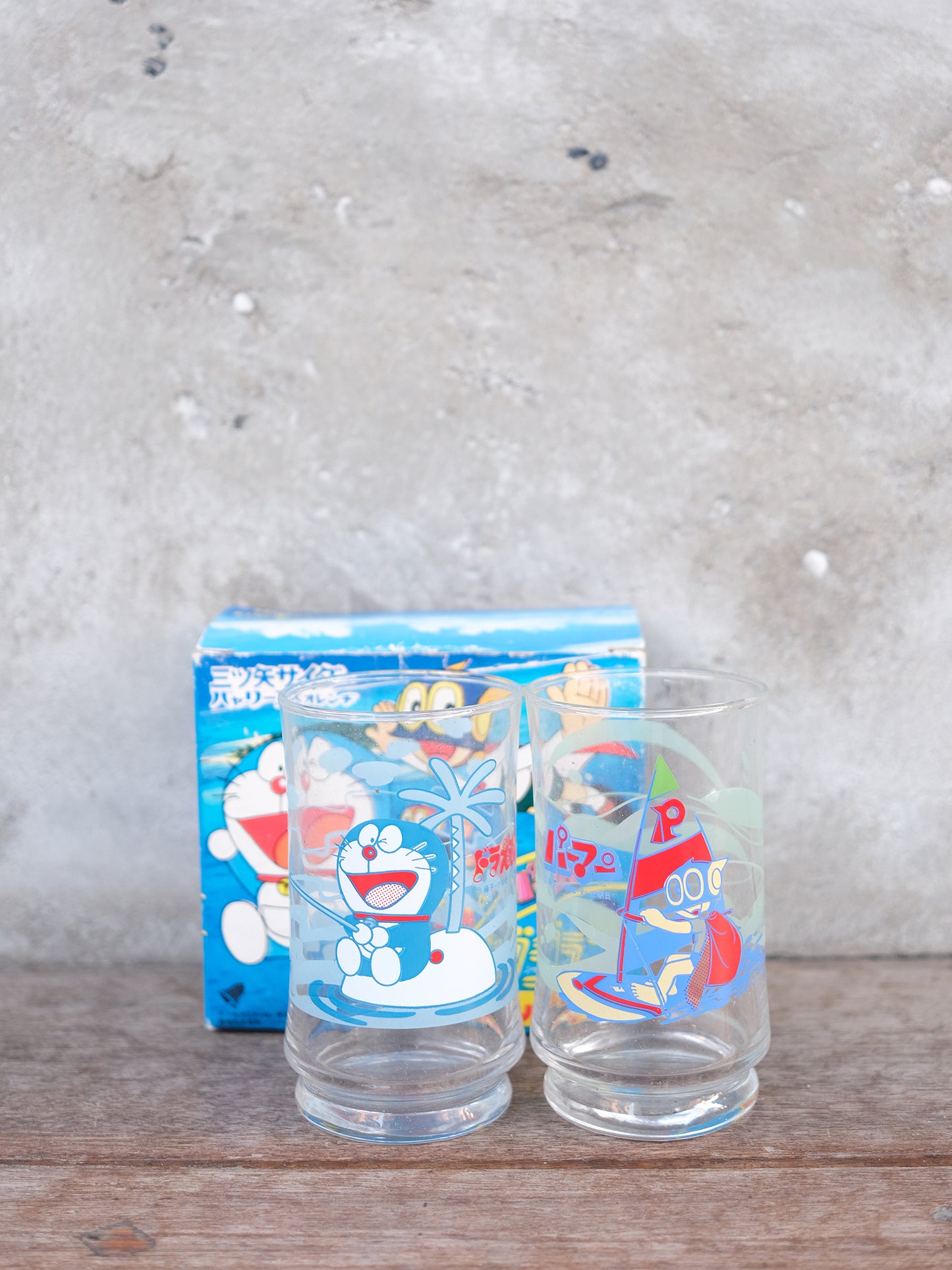 全新品 三矢蘇打 叮噹 神奇小子 插圖 玻璃水杯 2個套裝