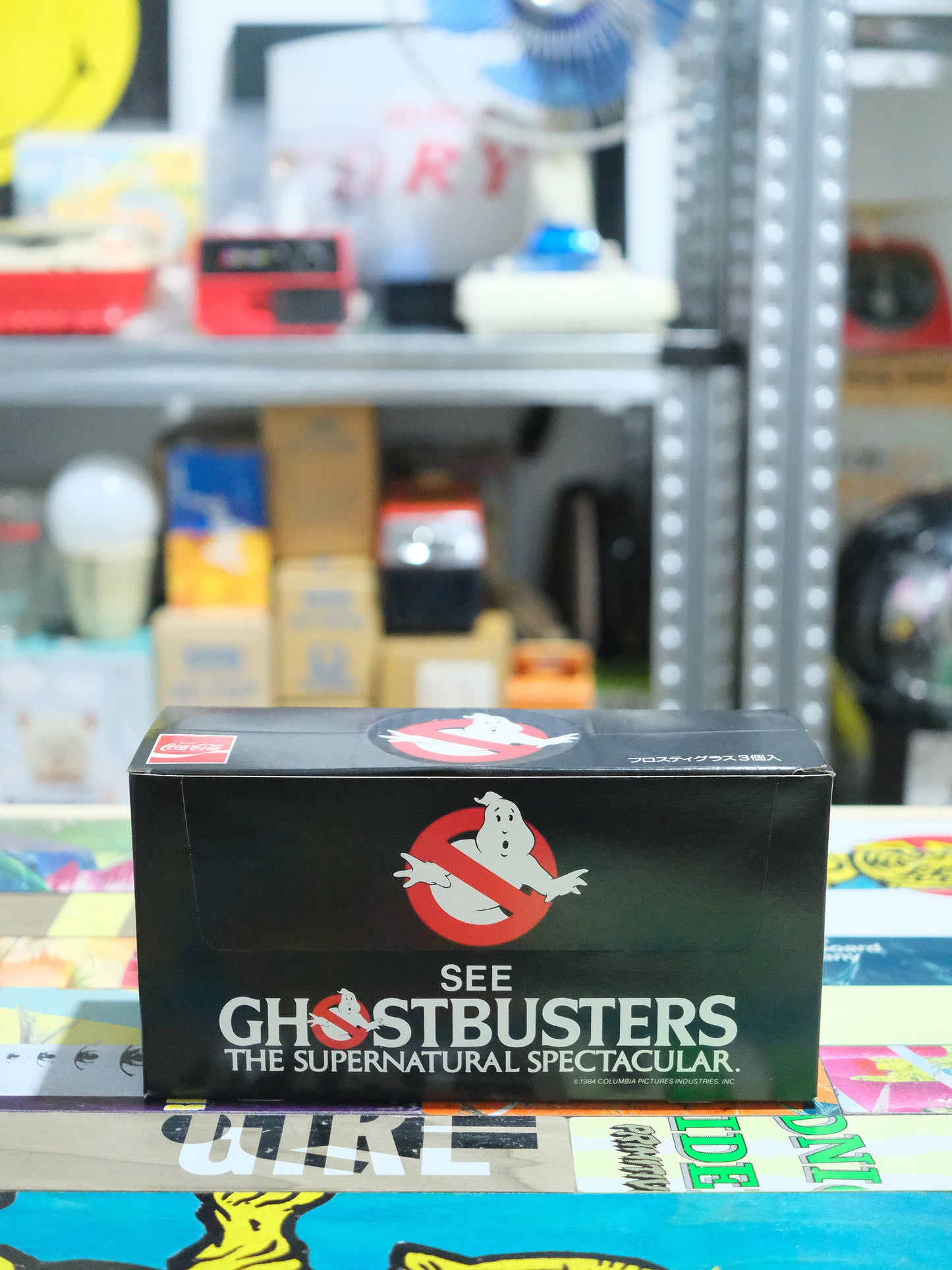 全新品 1984 可口可樂 Ghostbusters 捉鬼敢死隊 電影插圖 玻璃水杯 冰杯 三個套裝