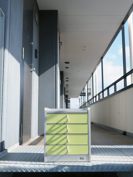 昭和レトロ 野田產業 未來感 四層 抽屜櫃 小物 櫃桶