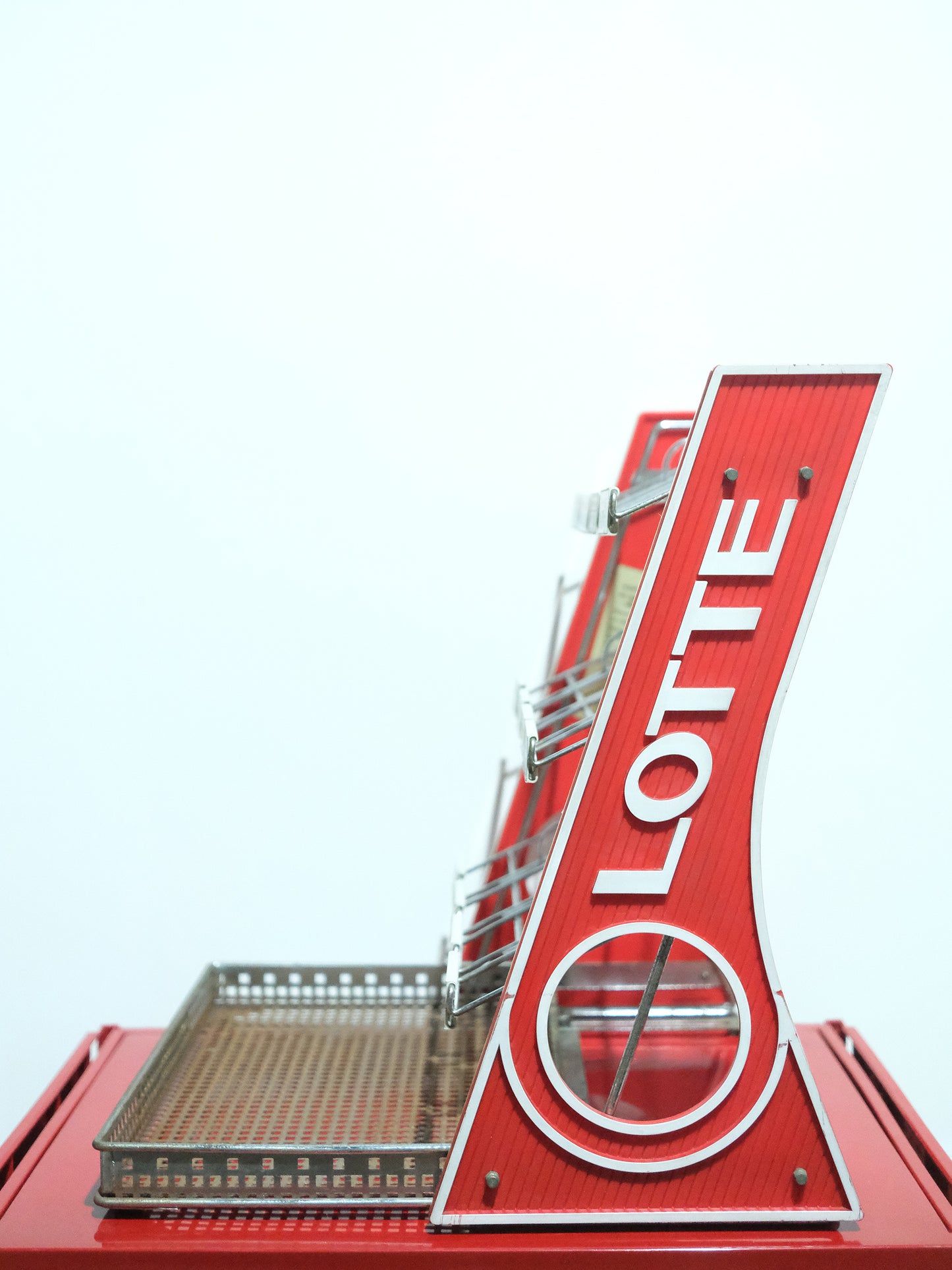 Lotte 樂天 香口膠 店鋪用 鐵製 看板 廣告 陳列架 Display Case