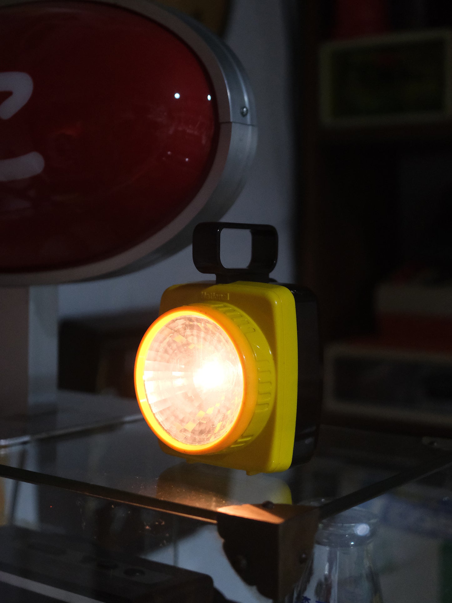 日本制  National 松下電器 NL-853 黃色 戶外 單車 手提燈 電筒