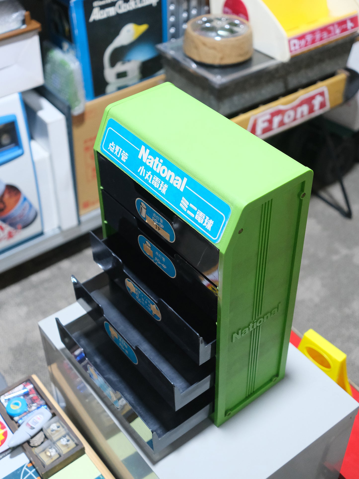 70's National 樂聲牌 電球 燈泡 店頭 展示櫃 小物 收納櫃