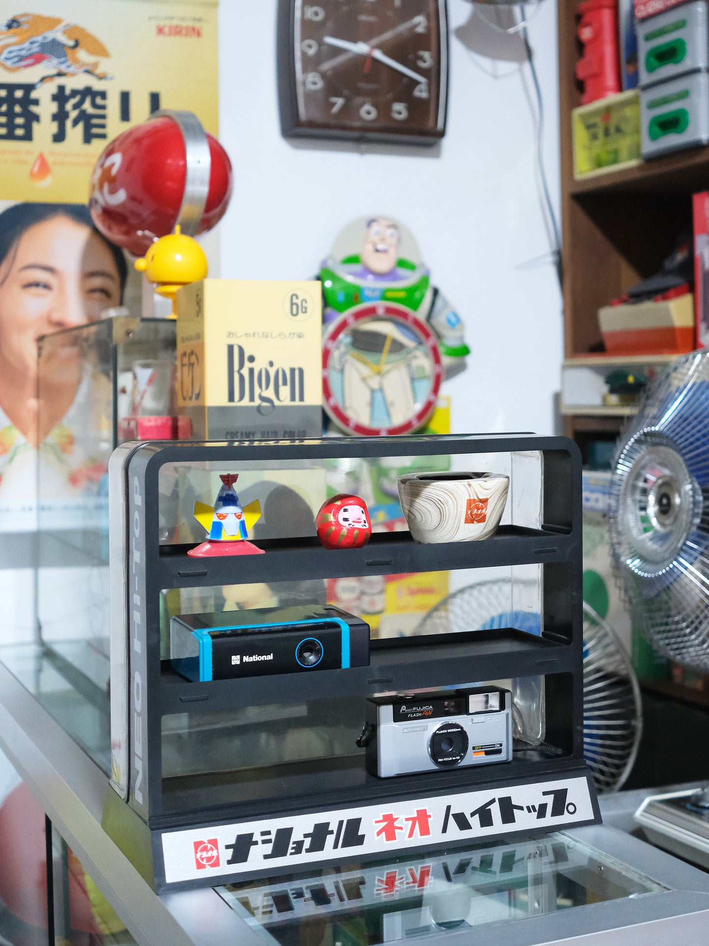 National 樂聲牌 Neo Hi-Top 電池 店頭 展示架 小物 收納櫃