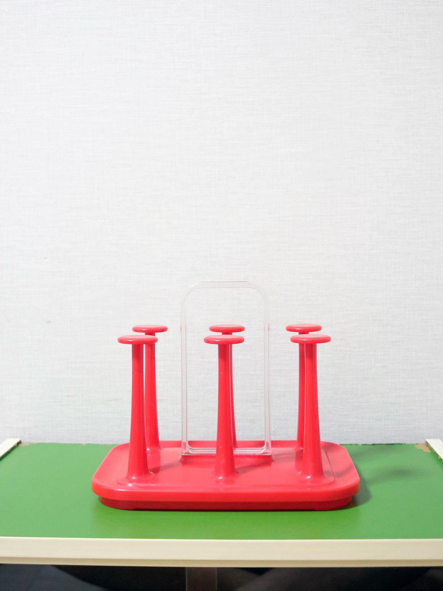 日本 ASVEL 餐具 Bell One 系列 紅色 塑膠 水杯架 Spaceage