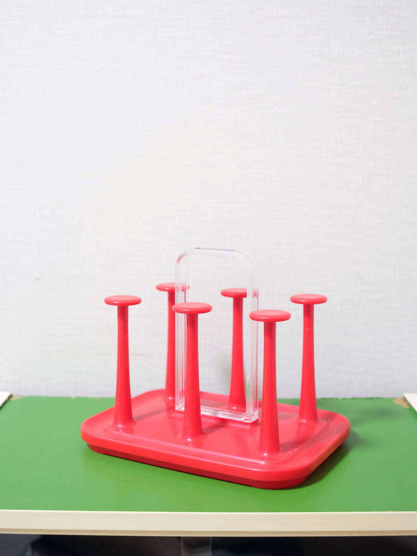 日本 ASVEL 餐具 Bell One 系列 紅色 塑膠 水杯架 Spaceage
