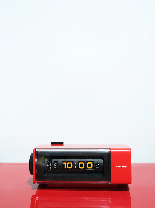 全新品 Sankyo DT-612 Digital Alarm Flip Clock 紅色 翻頁鐘 有盒 #2