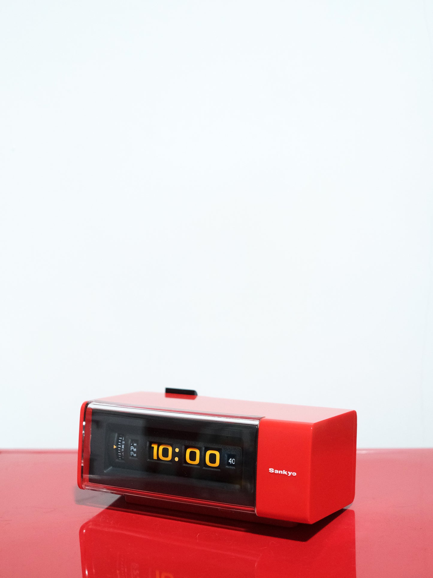 全新品 Sankyo DT-612 Digital Alarm Flip Clock 紅色 翻頁鐘 有盒 #2