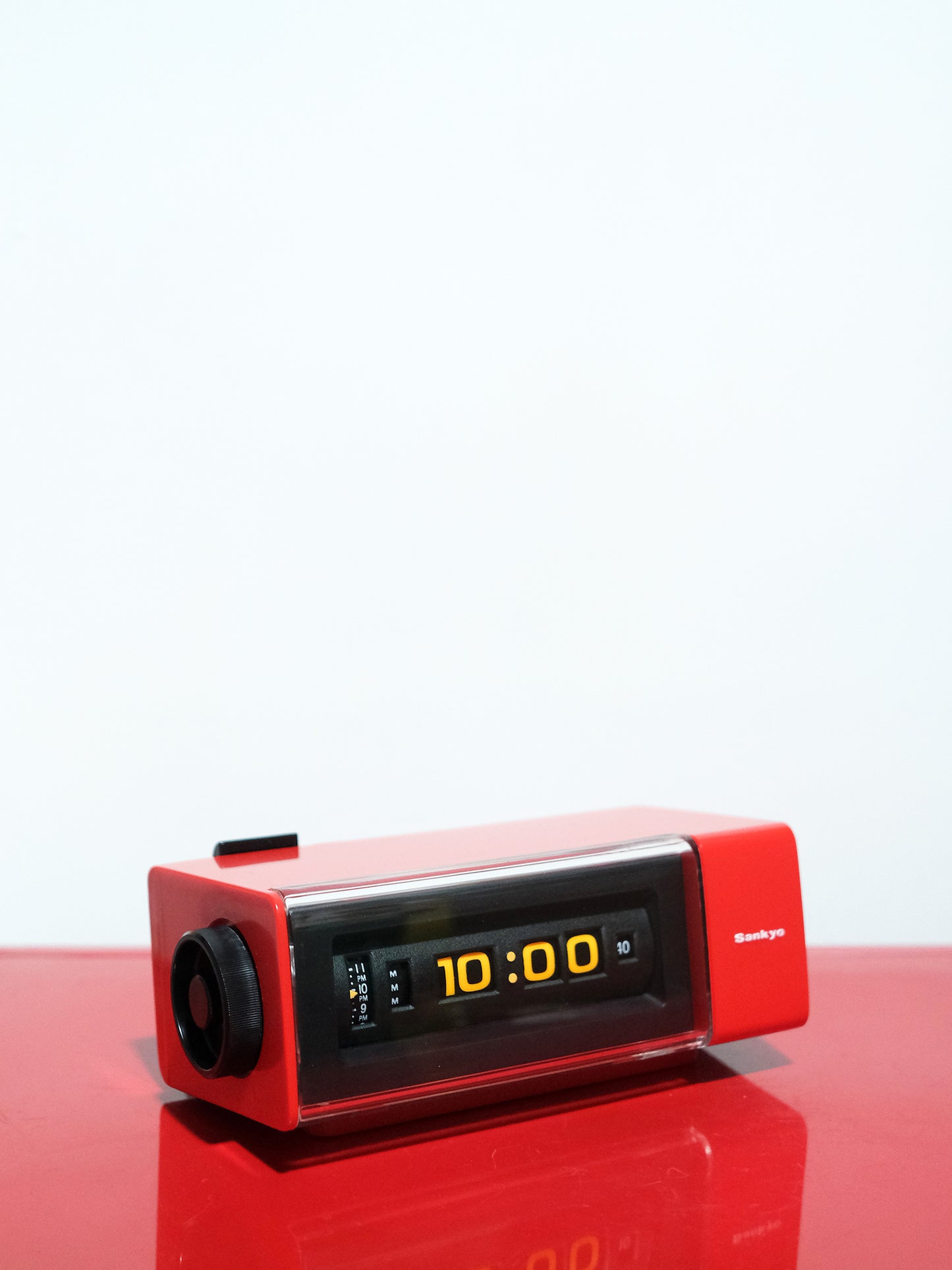 全新品 Sankyo DT-612 Digital Alarm Flip Clock 紅色 翻頁鐘 有盒 #2