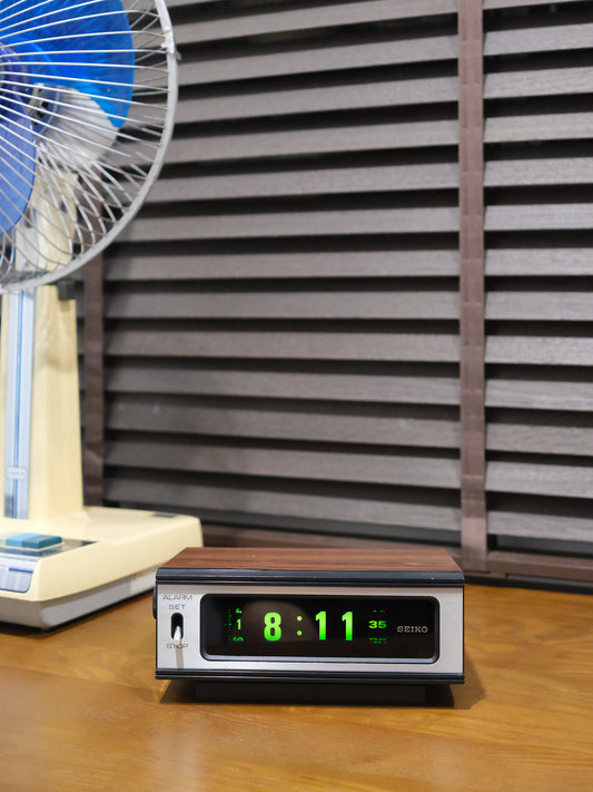 精工 Seiko DL-406B Digital Flip Clock 木紋 底片 翻頁鐘