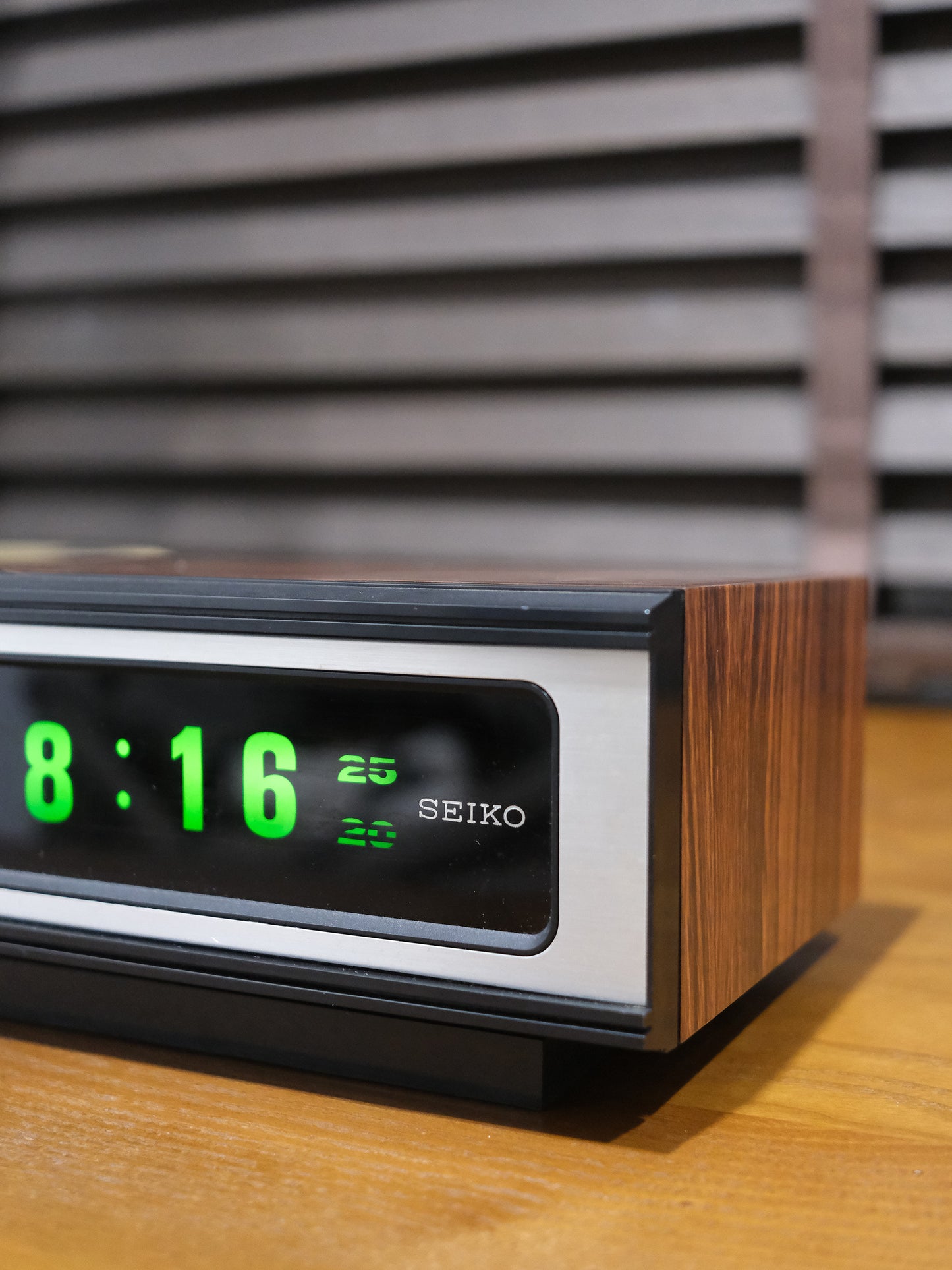 精工 Seiko DL-406B Digital Flip Clock 木紋 底片 翻頁鐘
