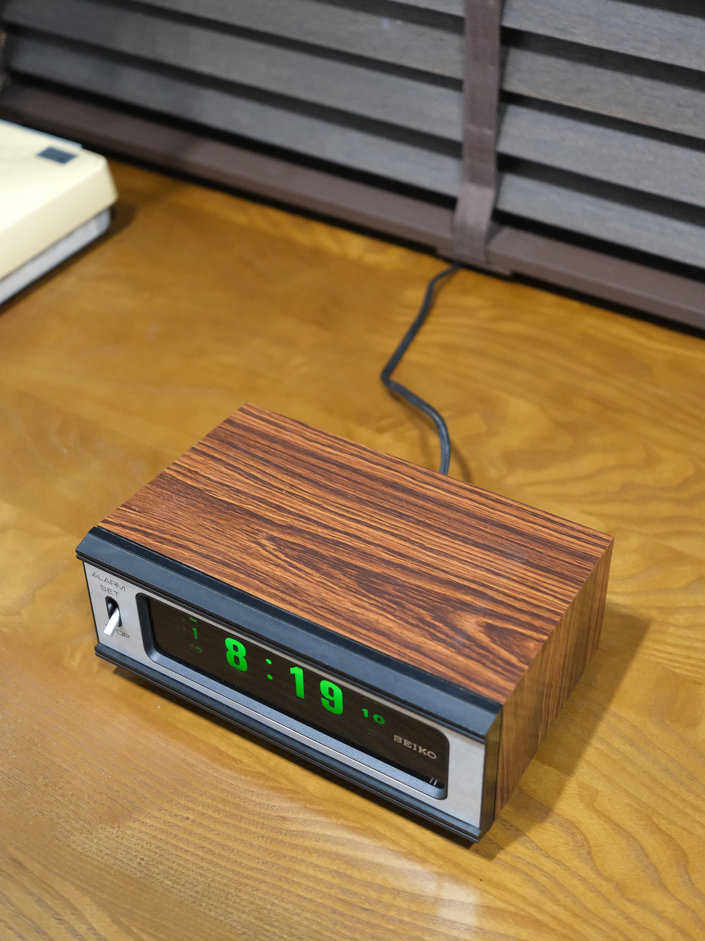 精工 Seiko DL-406B Digital Flip Clock 木紋 底片 翻頁鐘