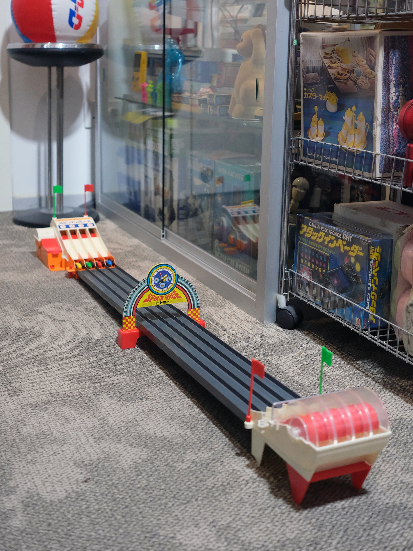 日本 1970’s TOMY 舊玩具 旋轉大迴旋 軌道賽車 遊戲