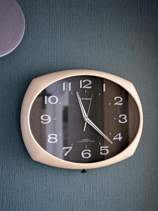 日本 CITIZEN 4 Jewels Transistor Space Age 掛牆鐘 電子時計