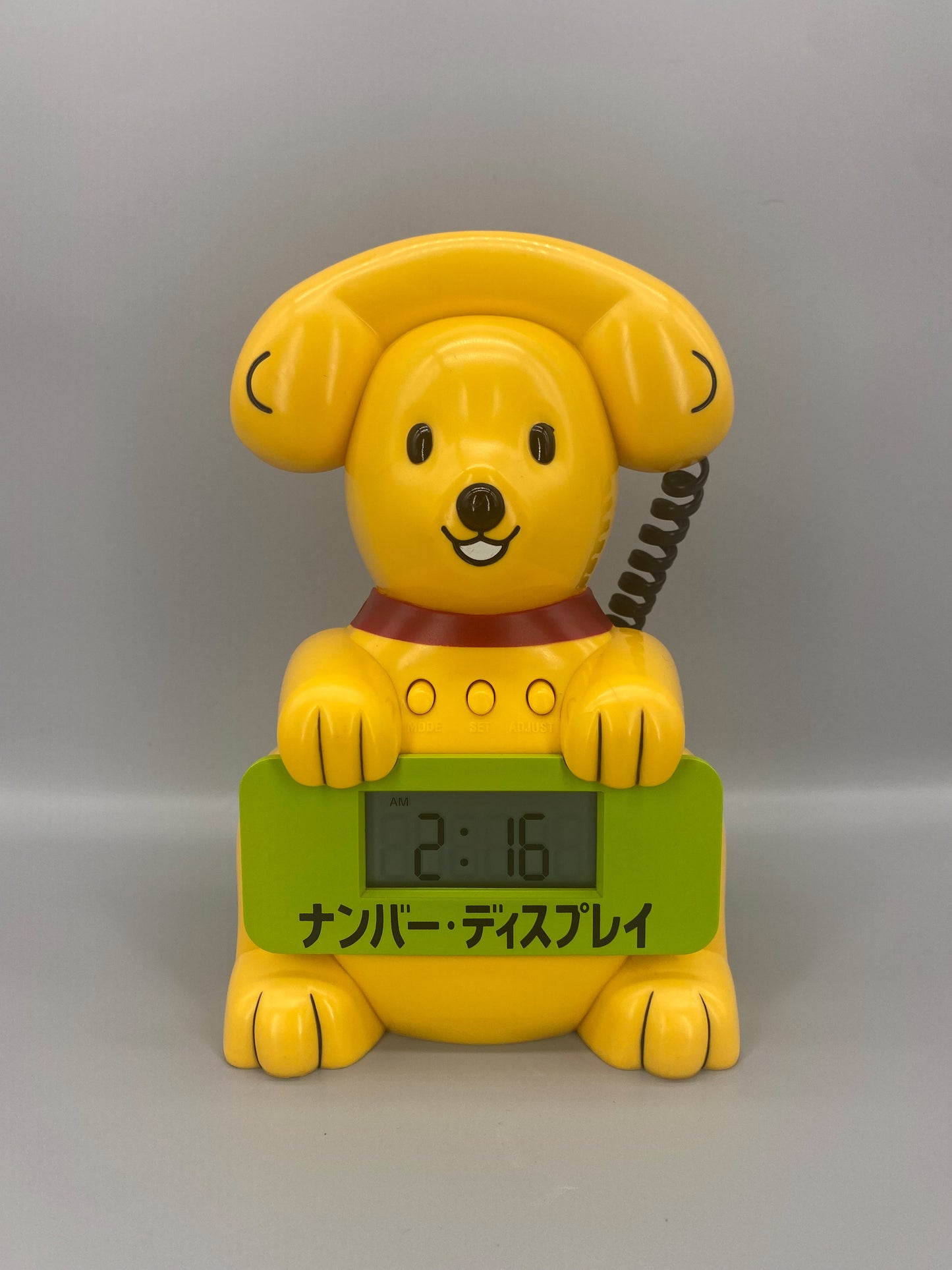 不知名 電話形 黃狗 發聲 錢罌 時鐘 Voice Coin Bank Clock