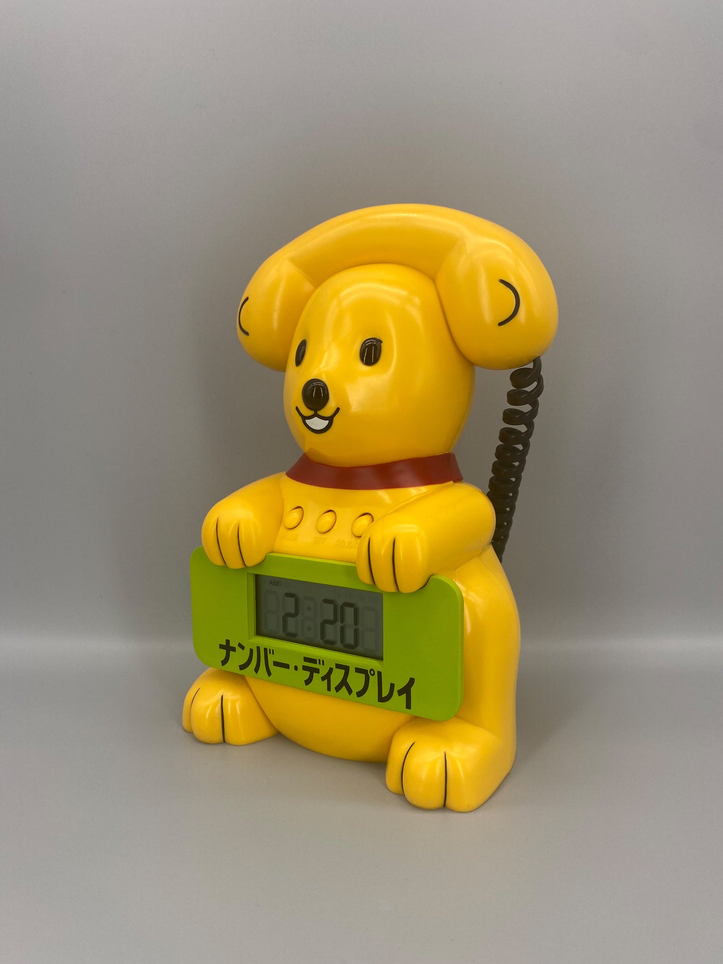 不知名 電話形 黃狗 發聲 錢罌 時鐘 Voice Coin Bank Clock