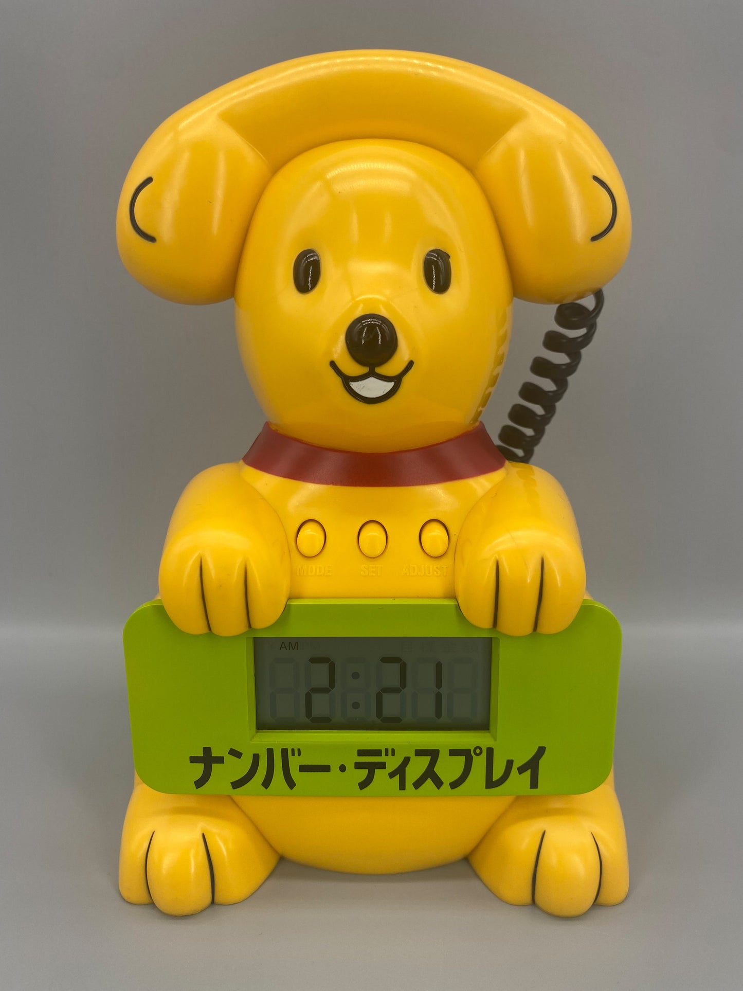 不知名 電話形 黃狗 發聲 錢罌 時鐘 Voice Coin Bank Clock