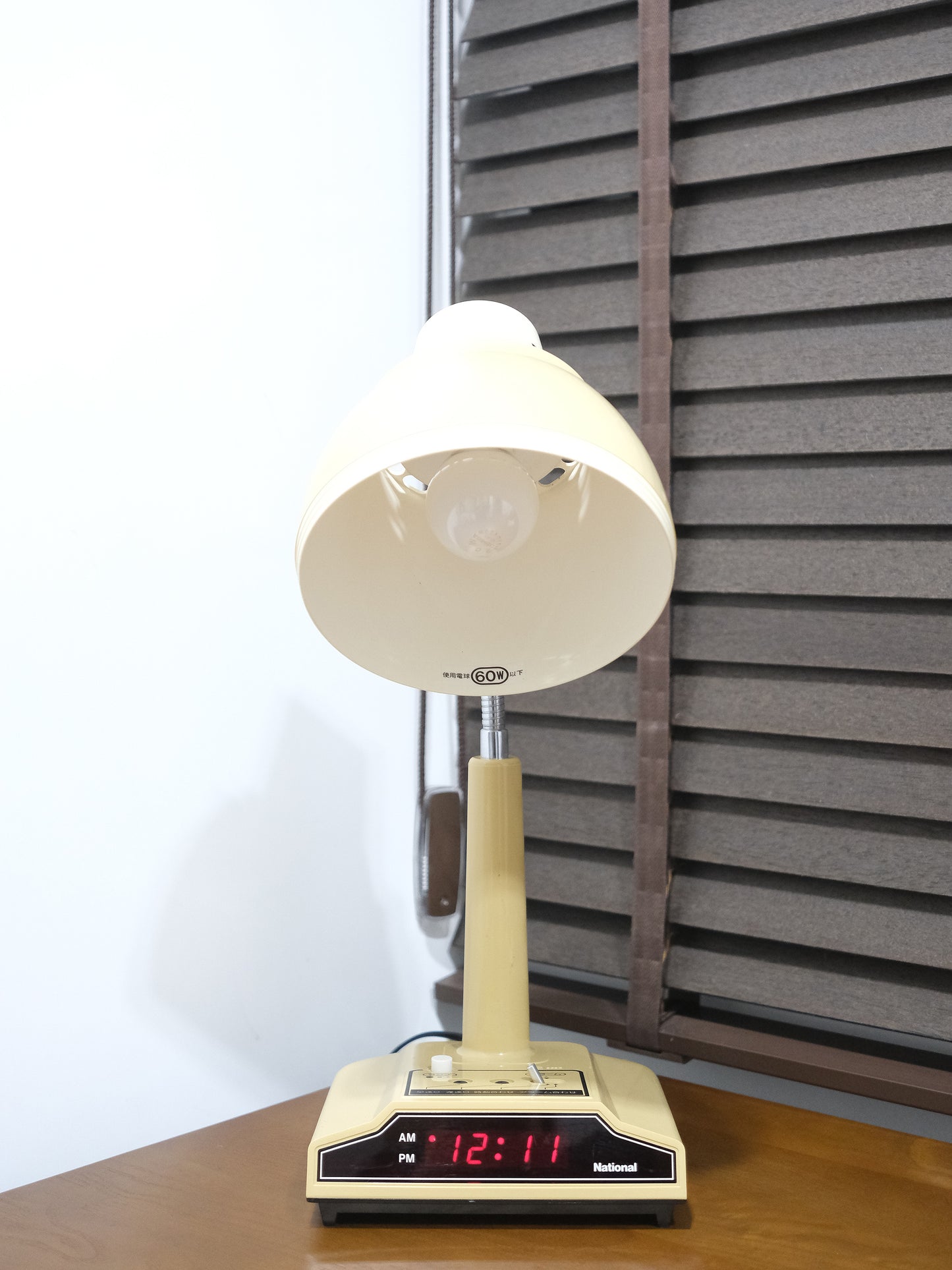 日本制 松下電器 National LB-601 米色 白熱 電子閙鐘 擡燈 Alarm Clock Lamp