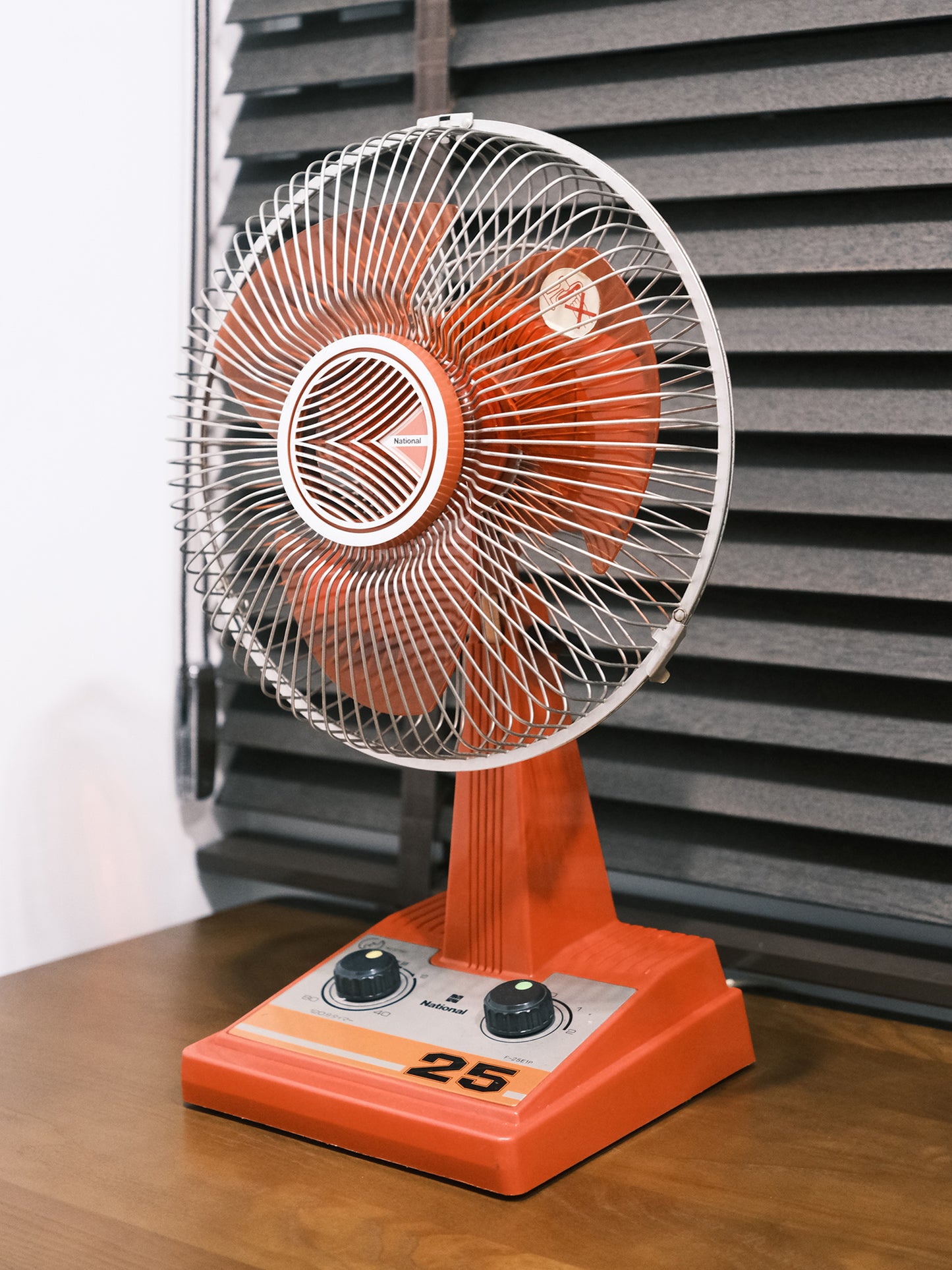 日本制 昭和 National 松下電器 F-25E1P 三葉 兩段風速調節 小巧型 電風扇 Electric fan