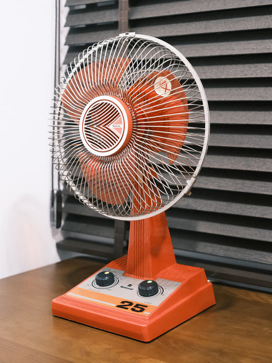 日本制 昭和 National 松下電器 F-25E1P 三葉 兩段風速調節 小巧型 電風扇 Electric fan