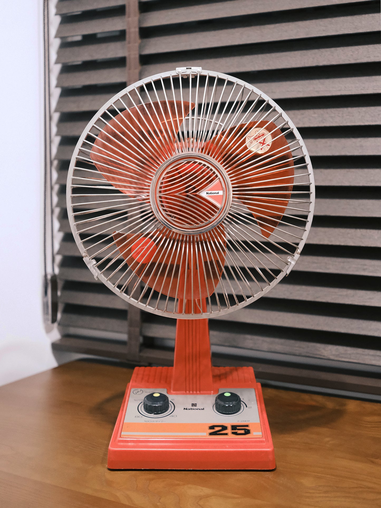 日本制 昭和 National 松下電器 F-25E1P 三葉 兩段風速調節 小巧型 電風扇 Electric fan