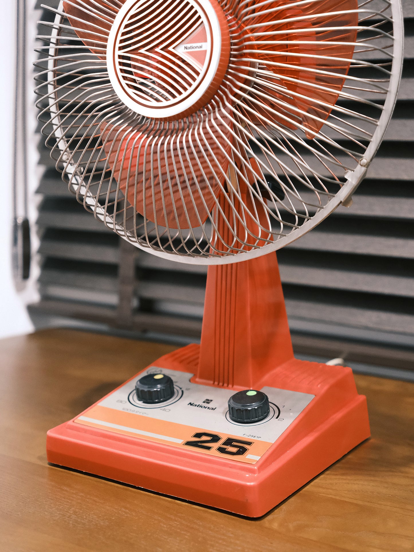 日本制 昭和 National 松下電器 F-25E1P 三葉 兩段風速調節 小巧型 電風扇 Electric fan