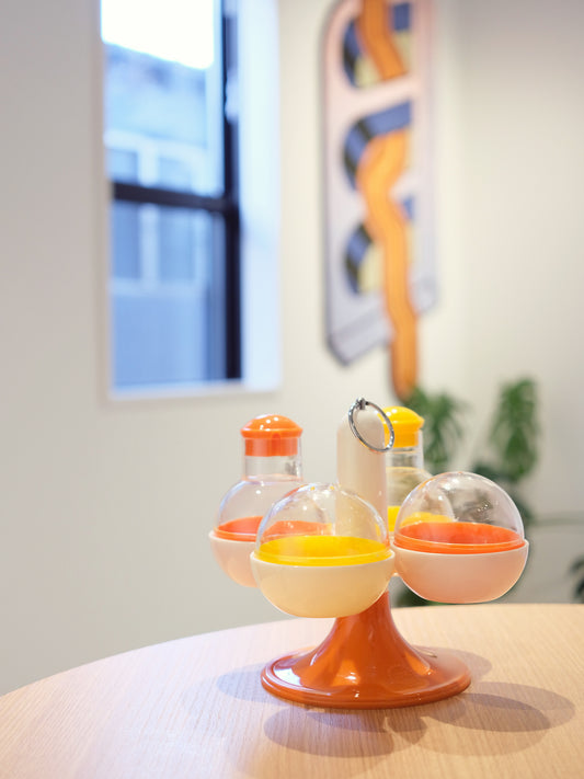 全新品 松下電器 くらしの泉会 4格 調味料 回轉 收納架