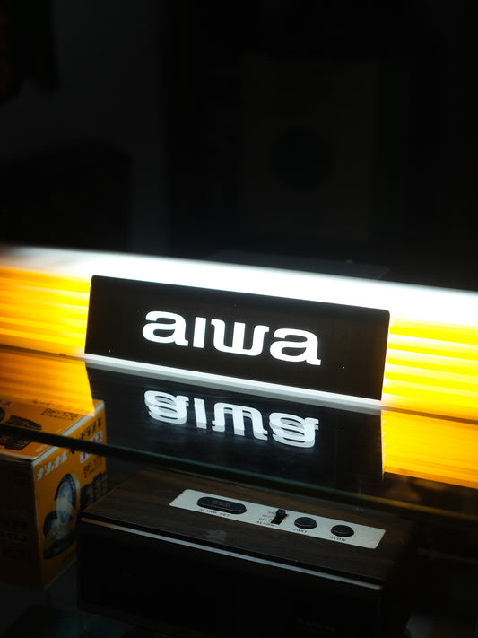日本 AIWA 店鋪用 廣告 電飾 電光 看板 發光燈箱