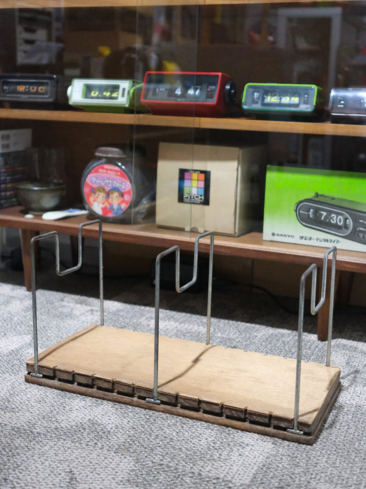 日本 昭和 舊物 木製 鐵支架 雜誌架 Magazine Rack