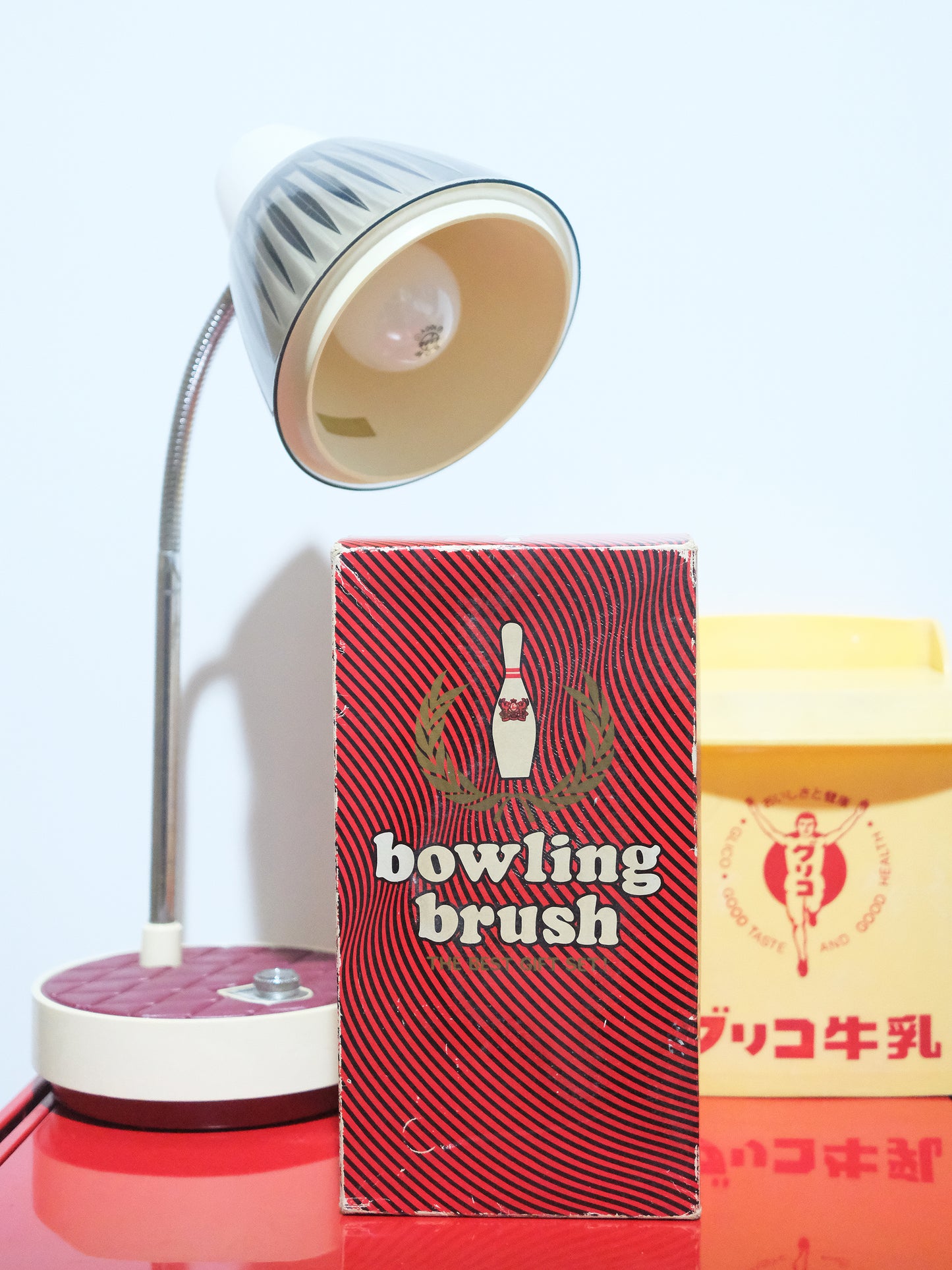 全新品 日本製 Ponron 保齡球樽造型 兩色 布類清潔刷 套裝 Cloth Brush Set