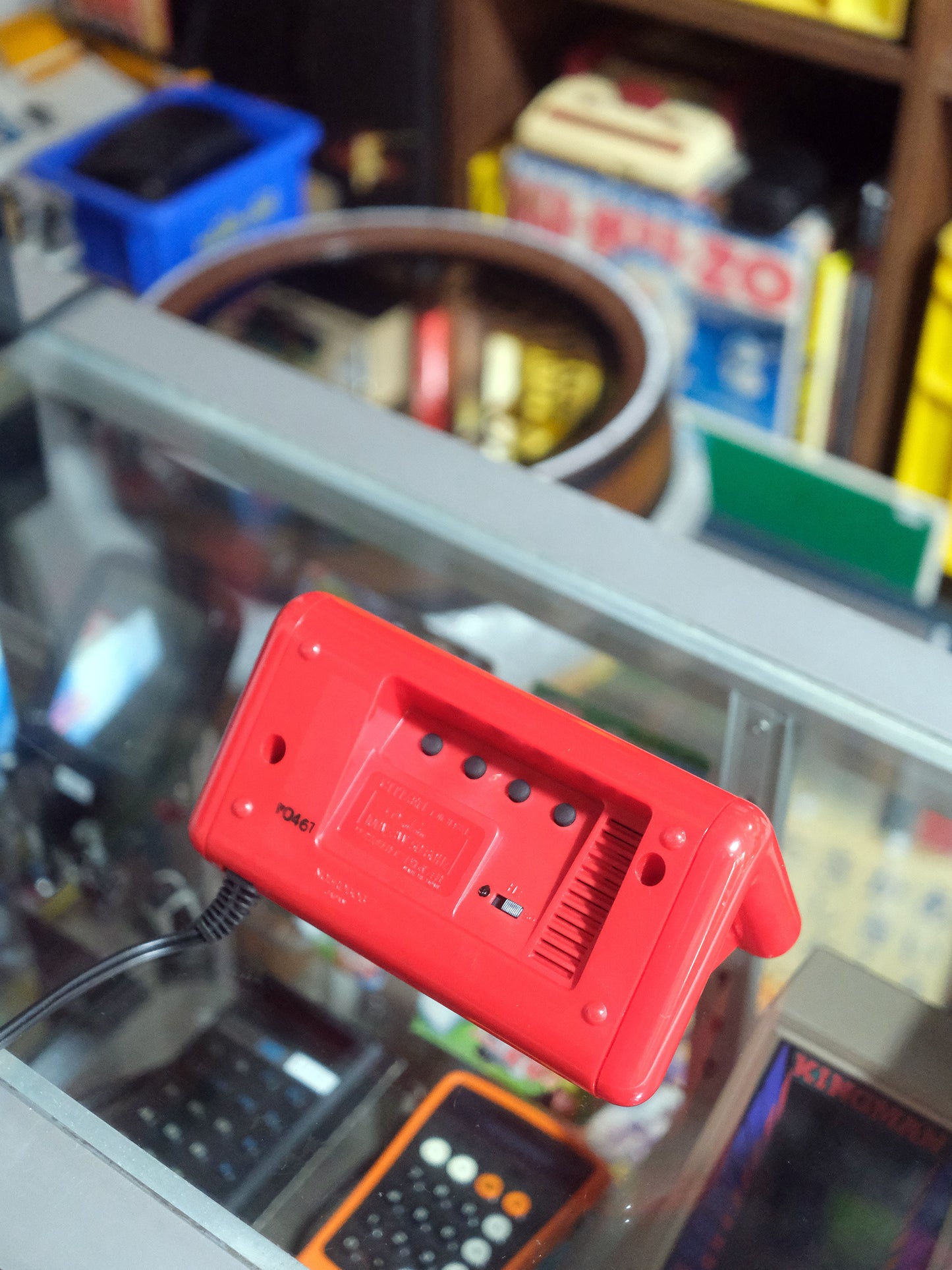 日本制 Citizen 5RD606 Digital Alarm 紅色 電子鬧鐘時計
