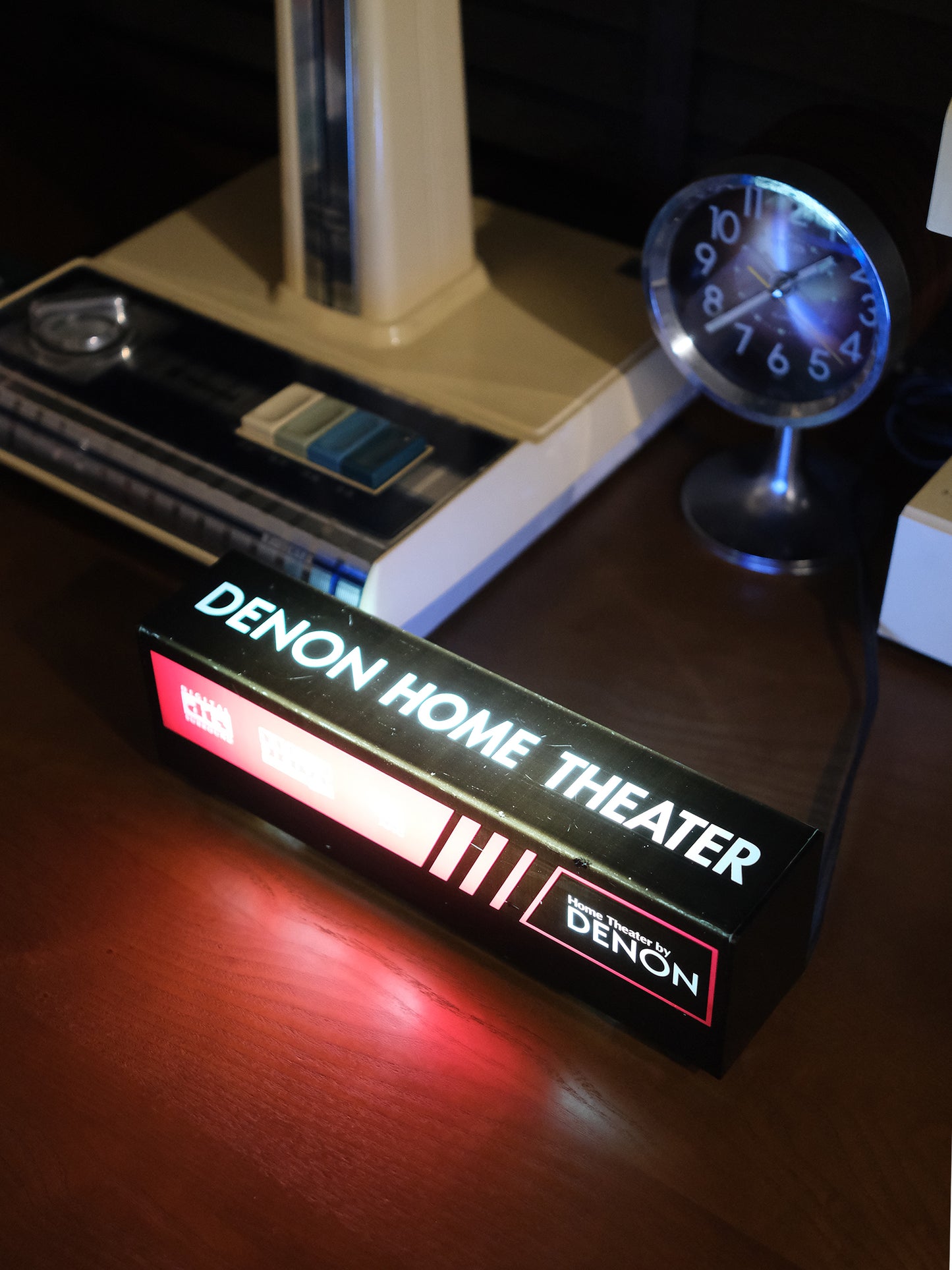 日本 DENON 店鋪用 廣告 電飾 電光 看板 三面 發光燈箱