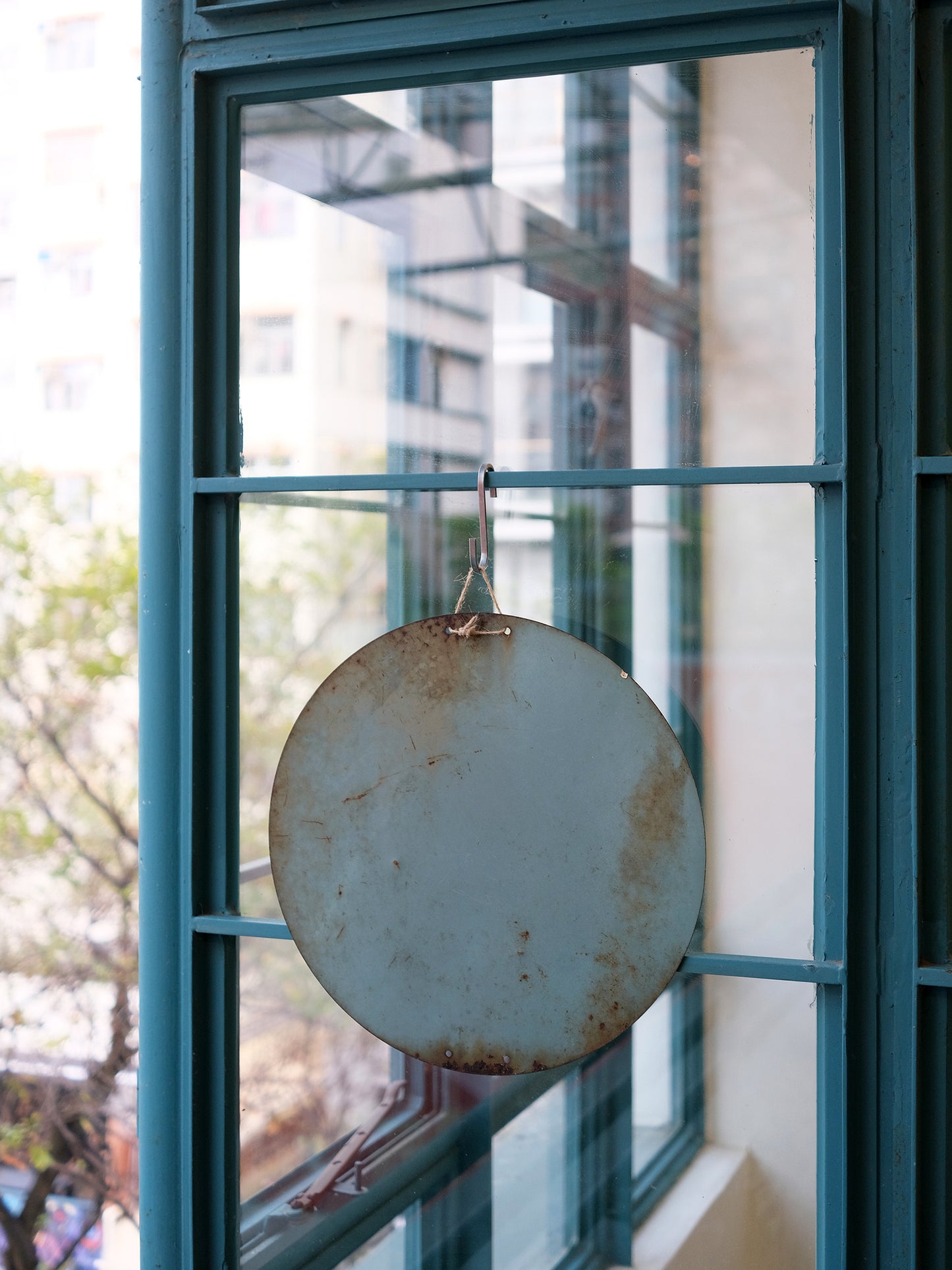 日本 昭和レトロ 大阪府 山火事 防止 告示 鐵製 圓形 看板