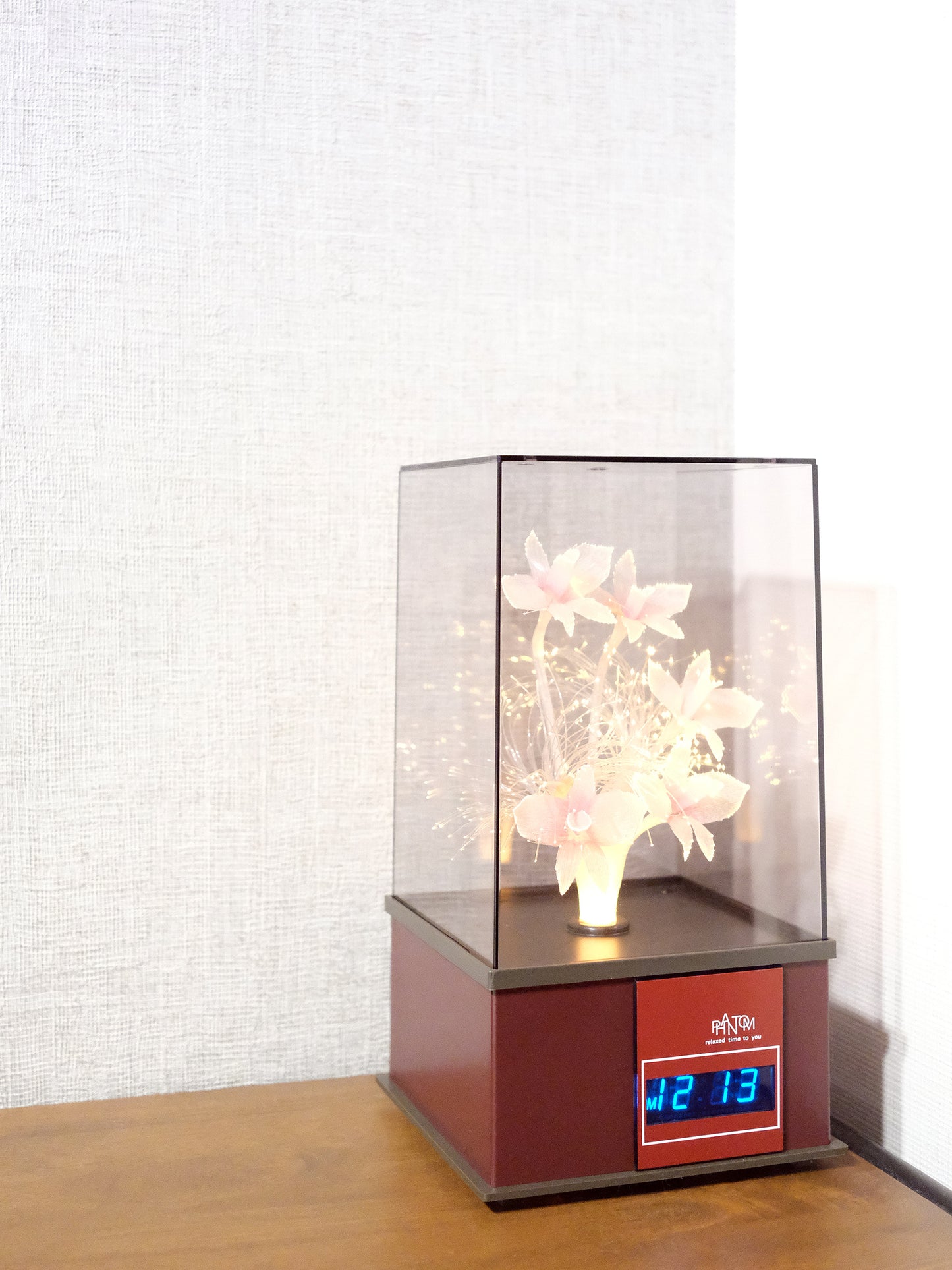 日本 80’s Murakami Phantom Light 發光纖維變色花燈 電子鐘 Clock