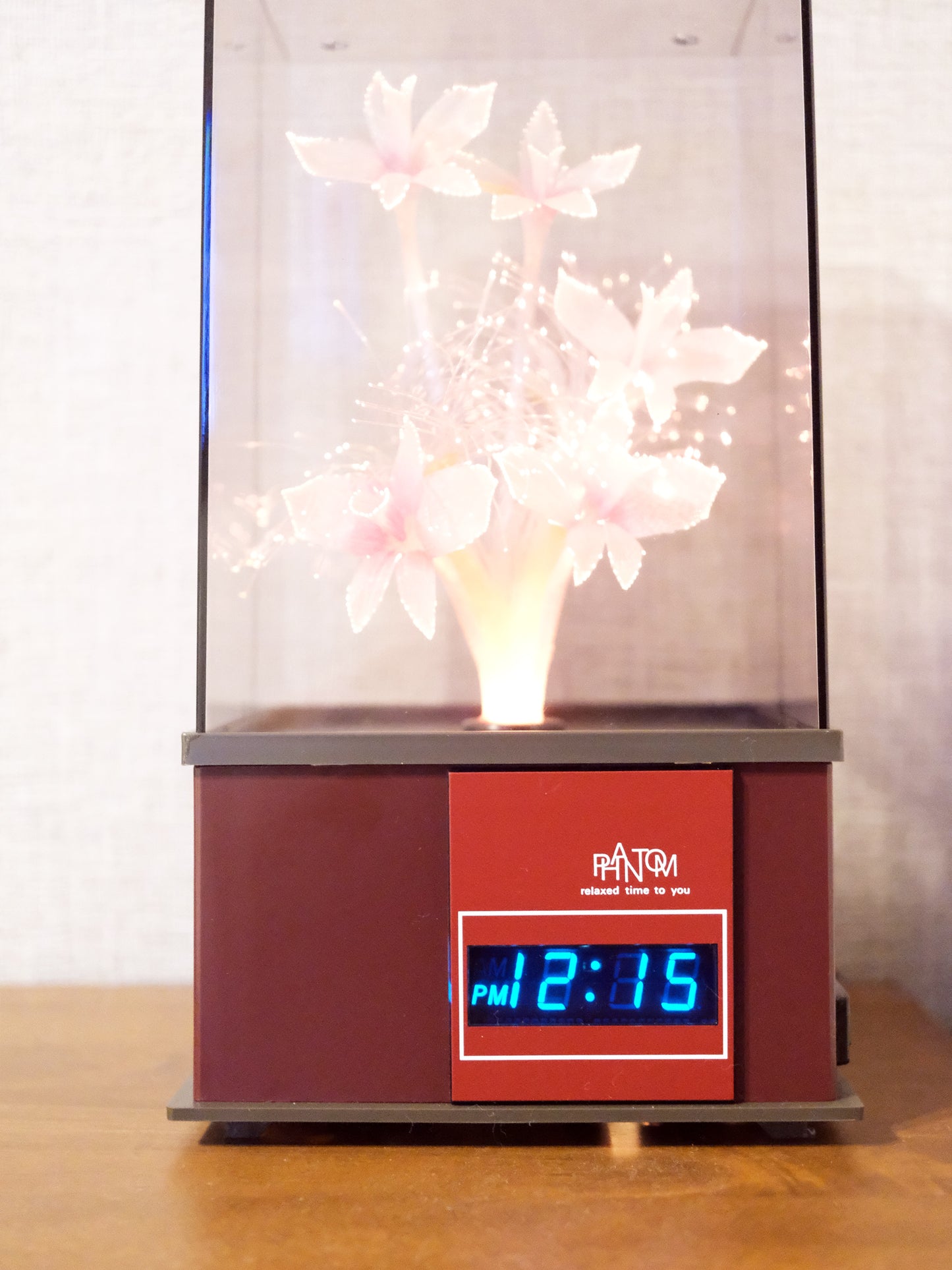 日本 80’s Murakami Phantom Light 發光纖維變色花燈 電子鐘 Clock