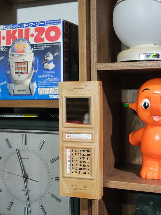 日本 昭和年代 塑膠製 鎖匙鏡箱 温度計 小物 收納箱 Key Box