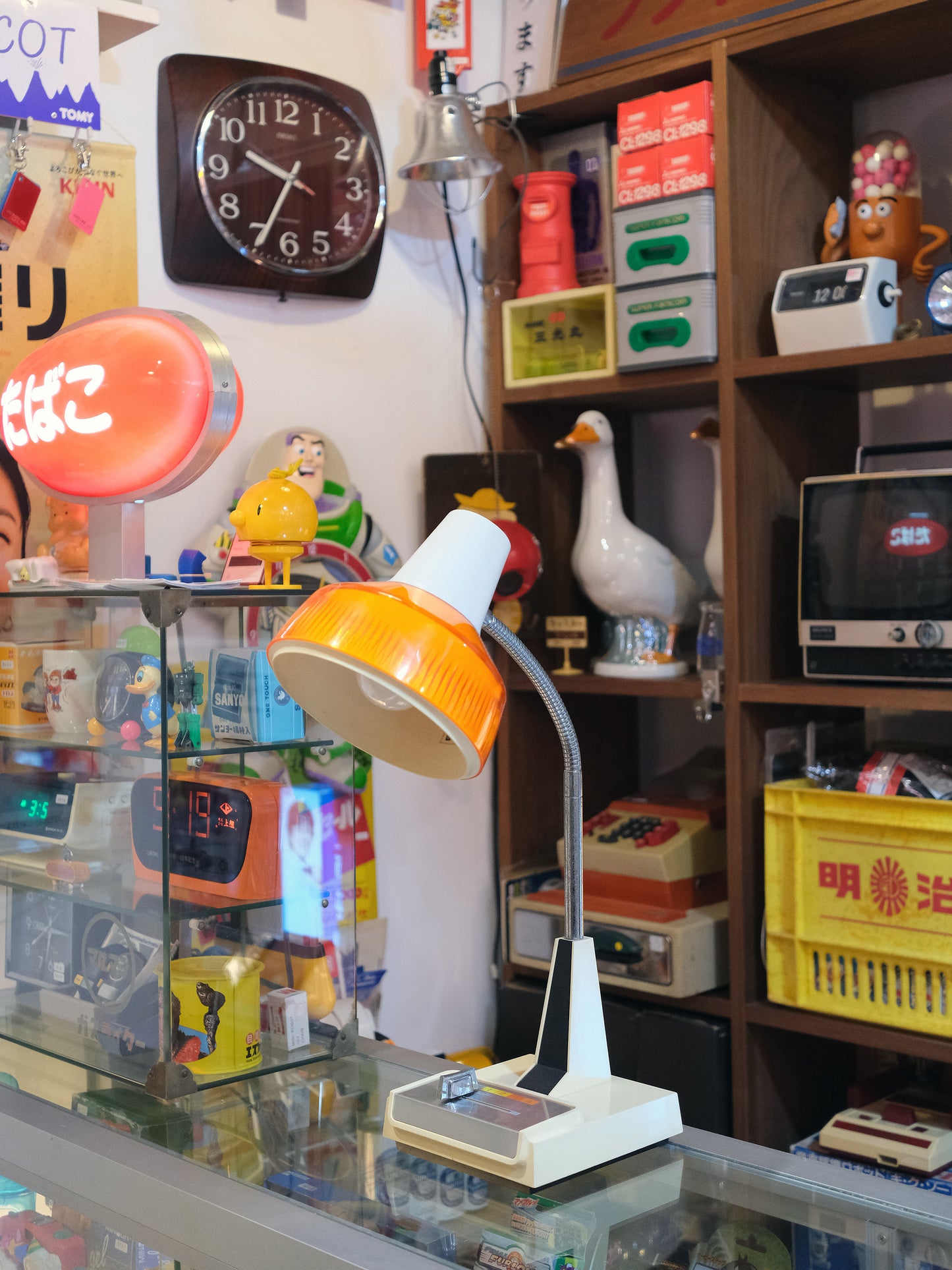 日本制 70‘s 小泉產業 推製式 四段光 學習 擡燈 Light Lamp