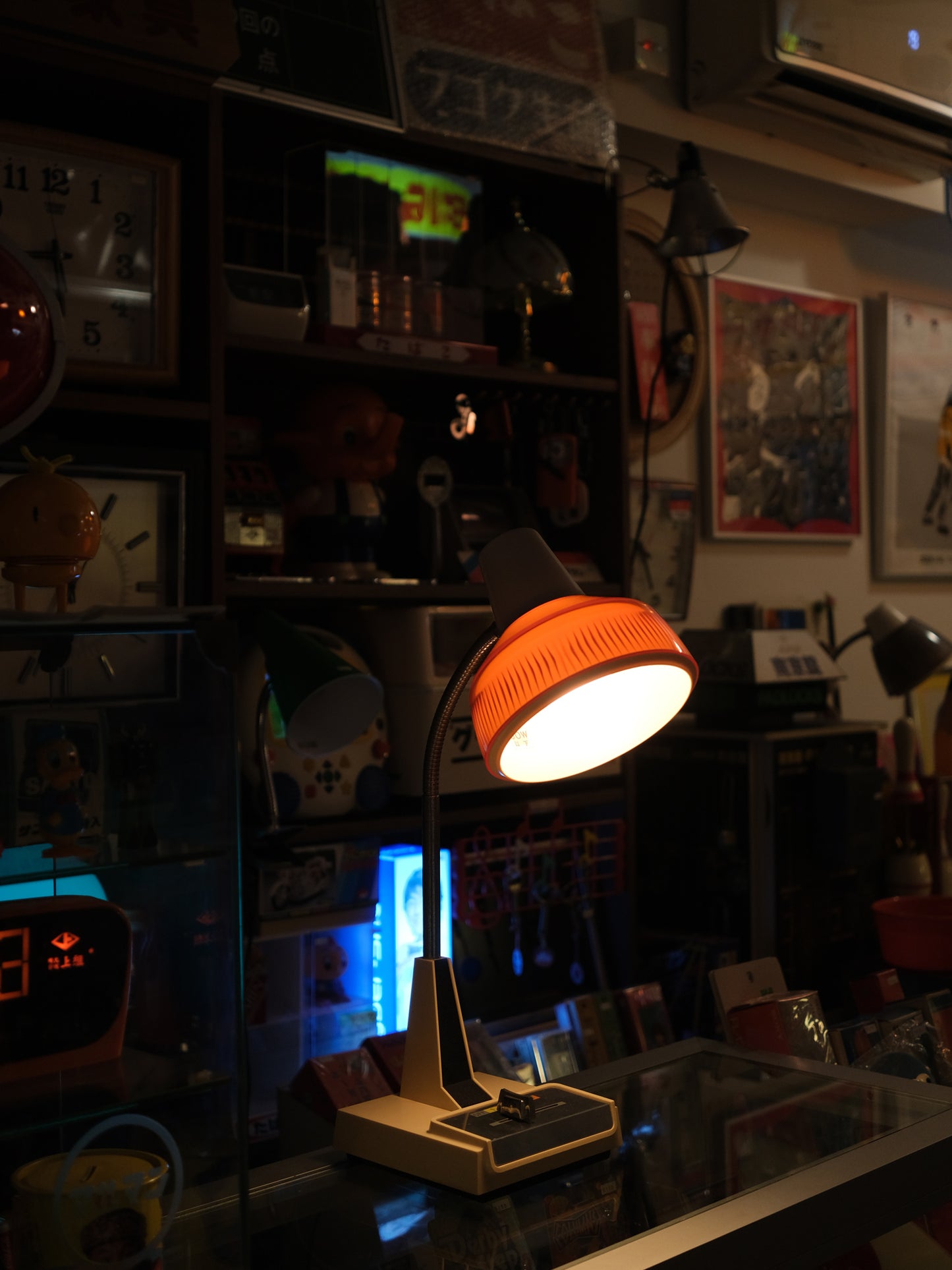 日本制 70‘s 小泉產業 推製式 四段光 學習 擡燈 Light Lamp