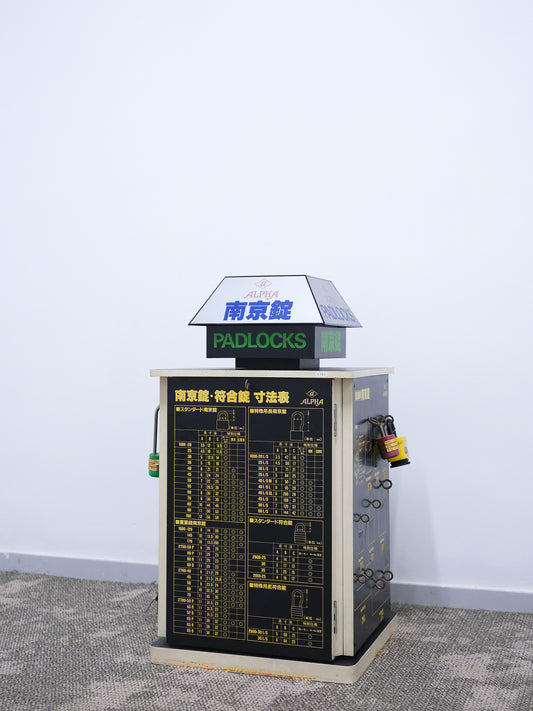 Alpha アルファ 南京錠 Padlocks 鎖頭 展示 旋轉 收納櫃