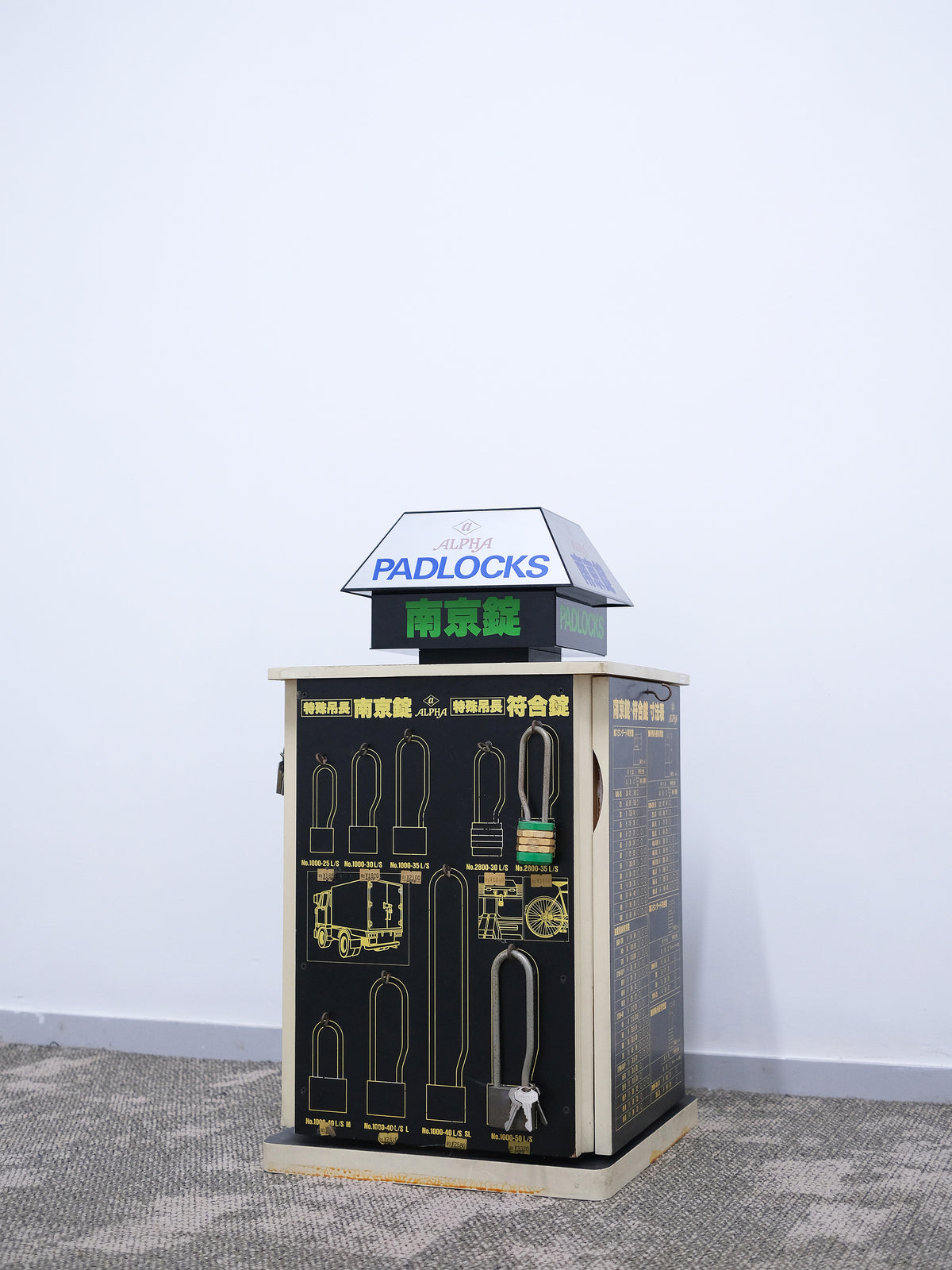 Alpha アルファ 南京錠 Padlocks 鎖頭 展示 旋轉 收納櫃
