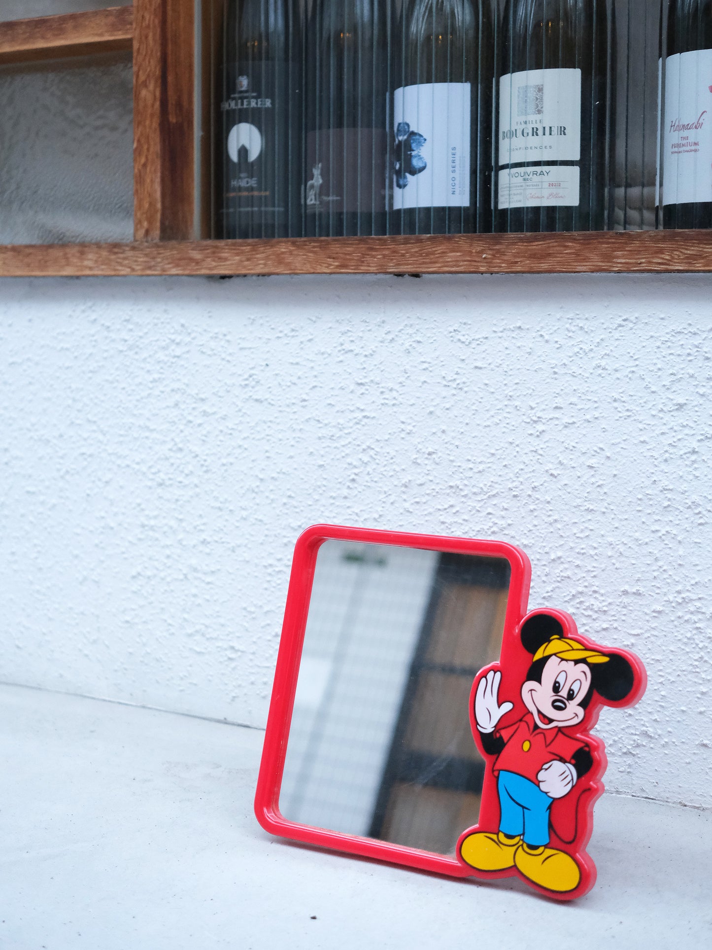 Disney Mickey Mouse 米奇老鼠 紅色 座檯 鏡子 Mirror