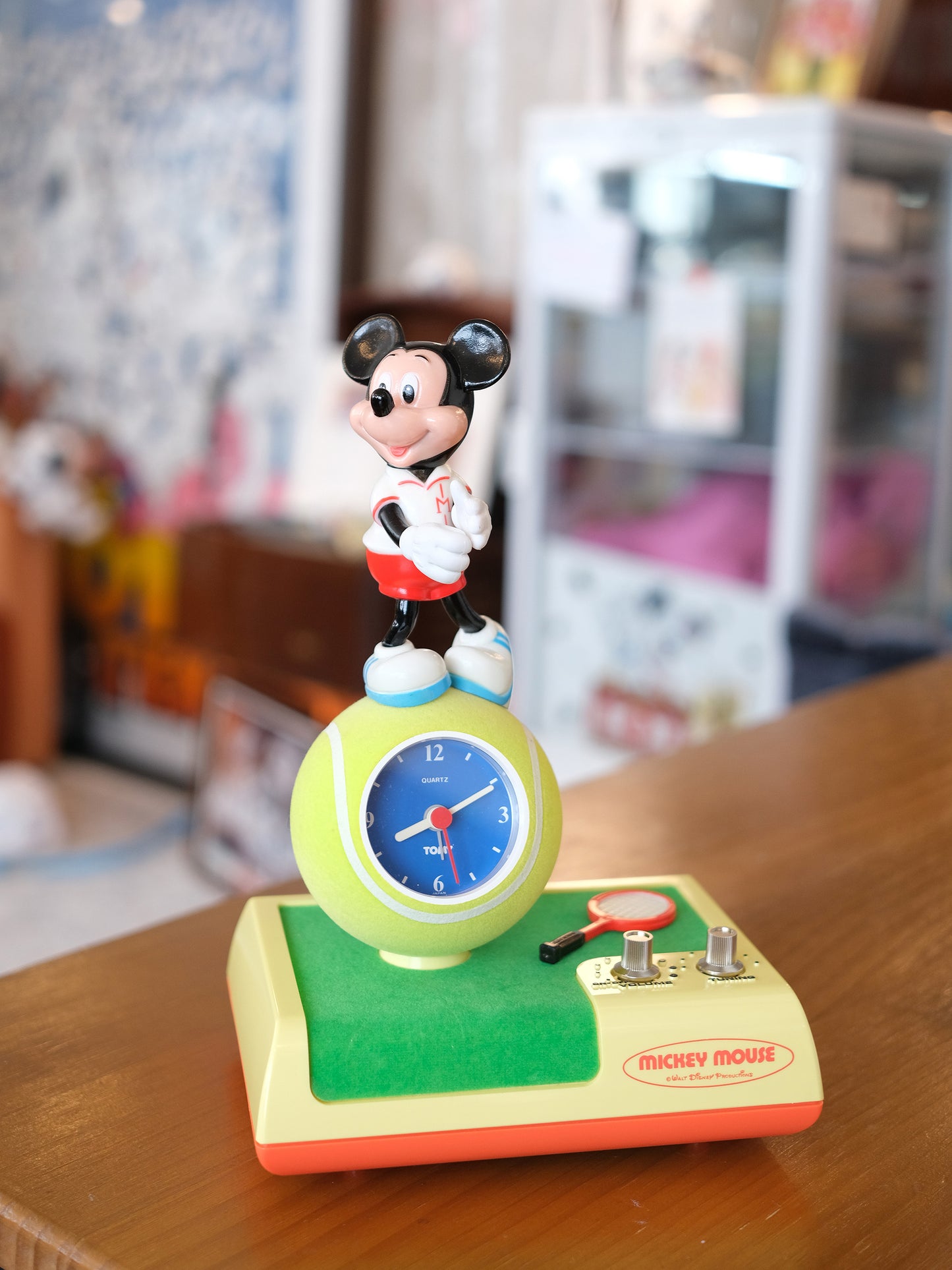 TOMY Disney 米奇老鼠 網球手 Alarm Clock Radio 收音機 鬧鐘