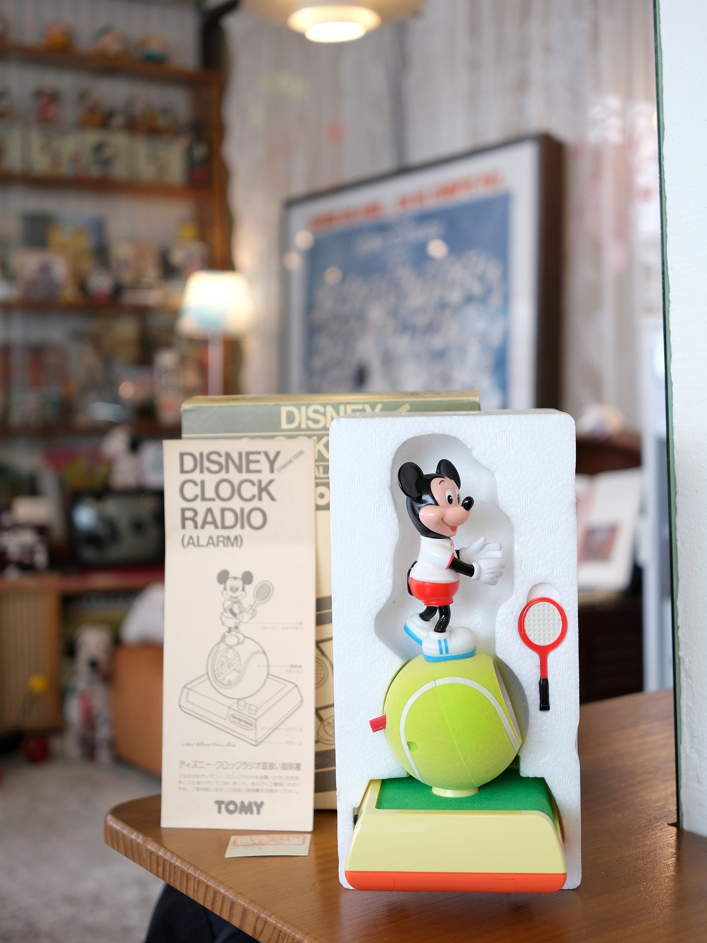 TOMY Disney 米奇老鼠 網球手 Alarm Clock Radio 收音機 鬧鐘