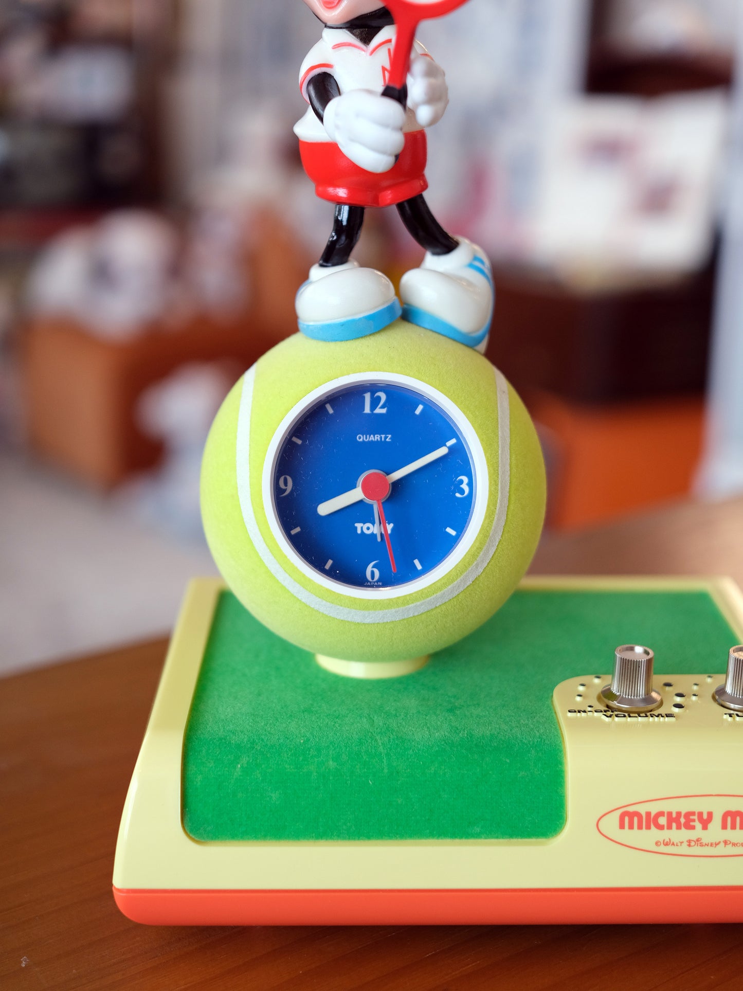 TOMY Disney 米奇老鼠 網球手 Alarm Clock Radio 收音機 鬧鐘