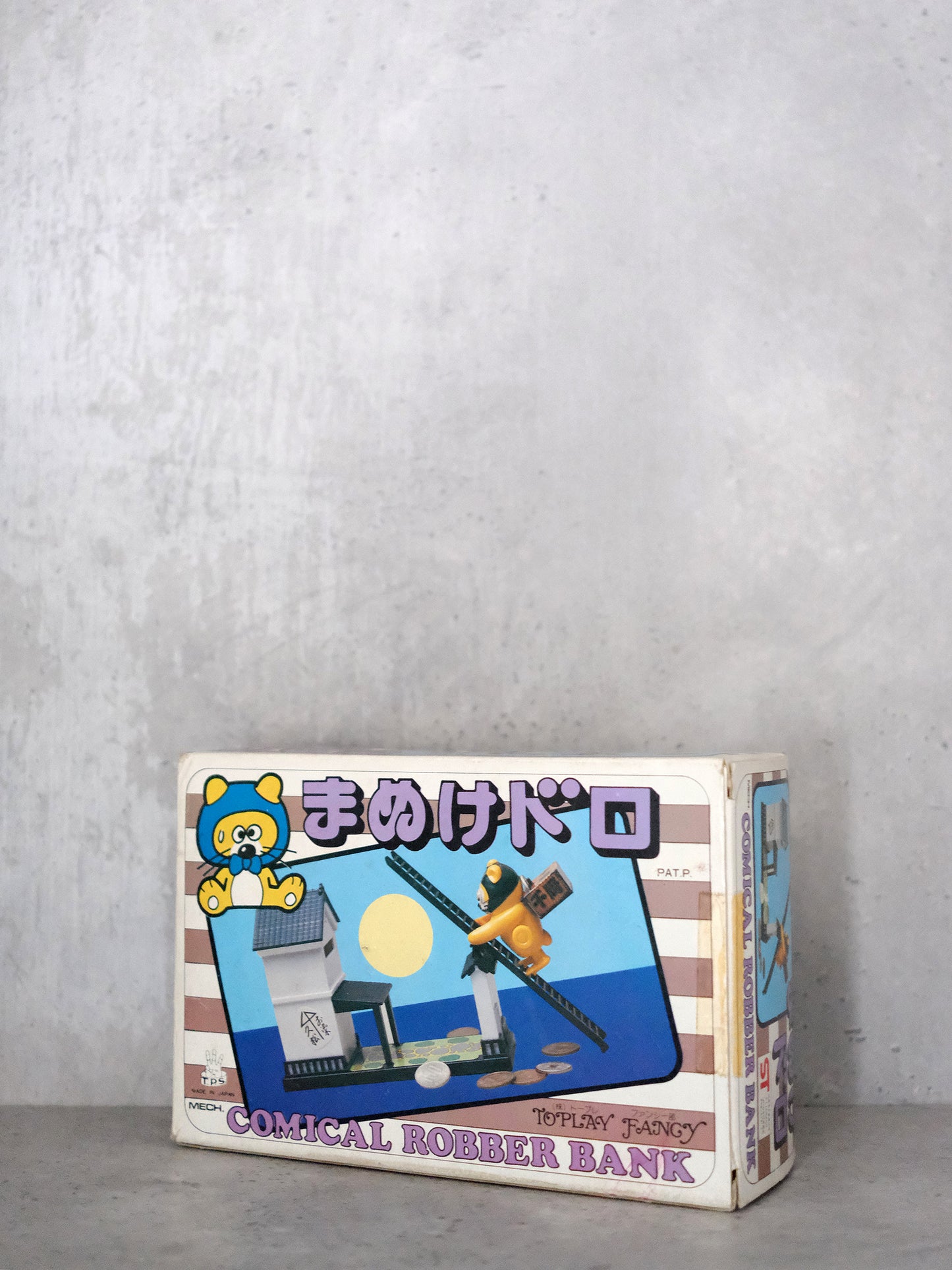 トープレ 70’s 舊玩具 盜賊狸貓 上鏈式 爬梯 貯金箱 強盜銀行