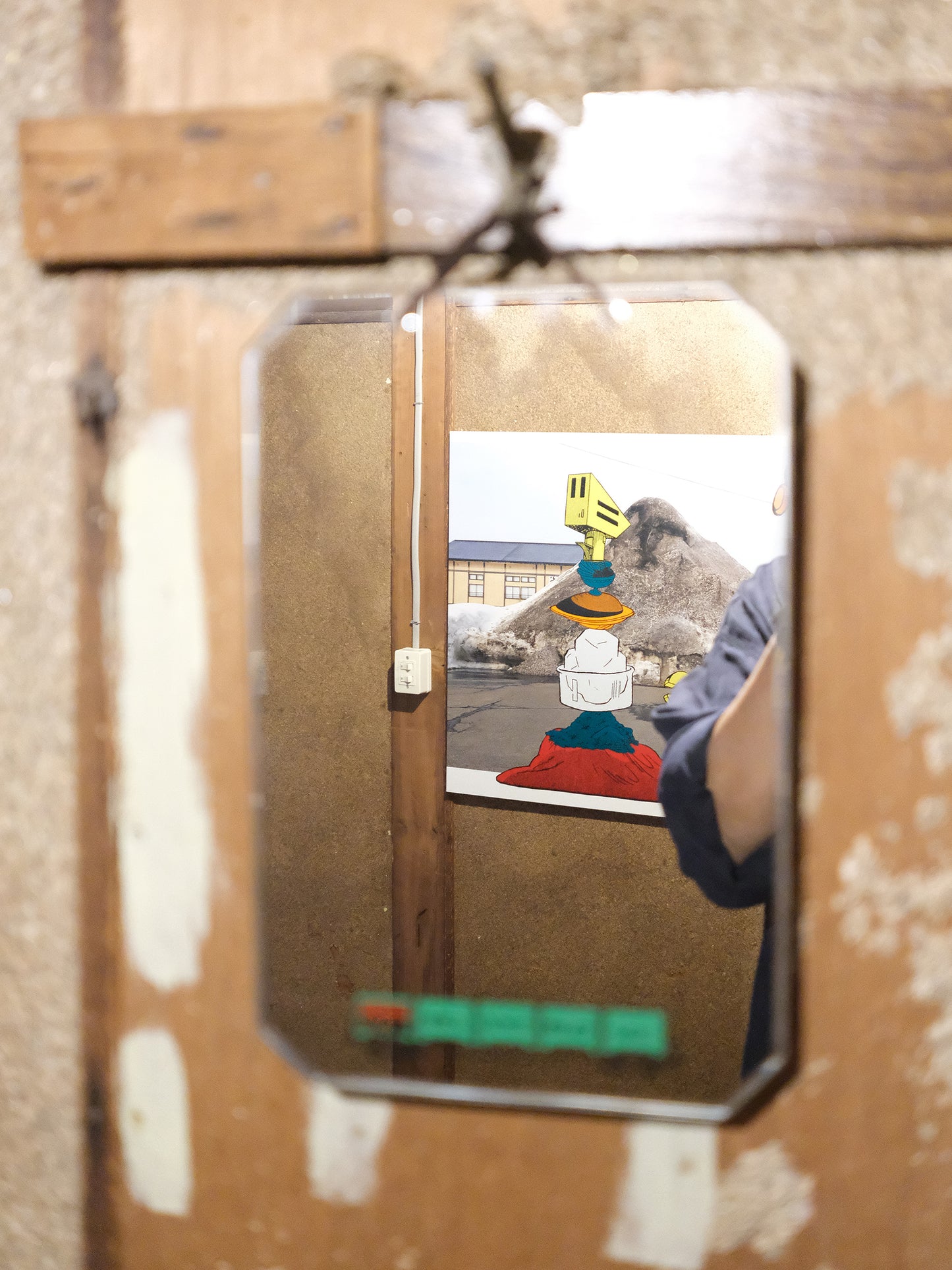 昭和 舊物 和歌山電鉄 貨車区 開区記念 掛牆 鏡子 Mirror