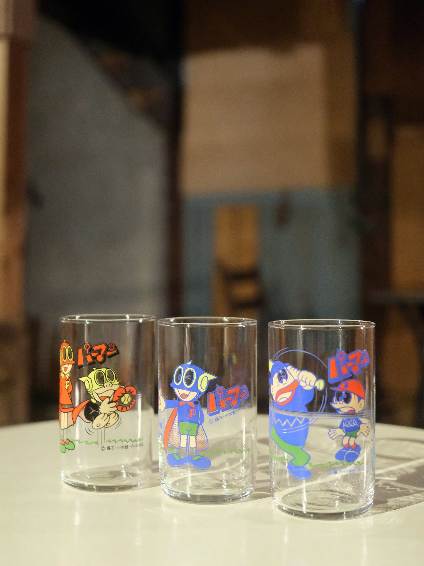 日本 三矢蘇打 藤子·F·不二雄 神奇小子 玻璃水杯 3個 套裝