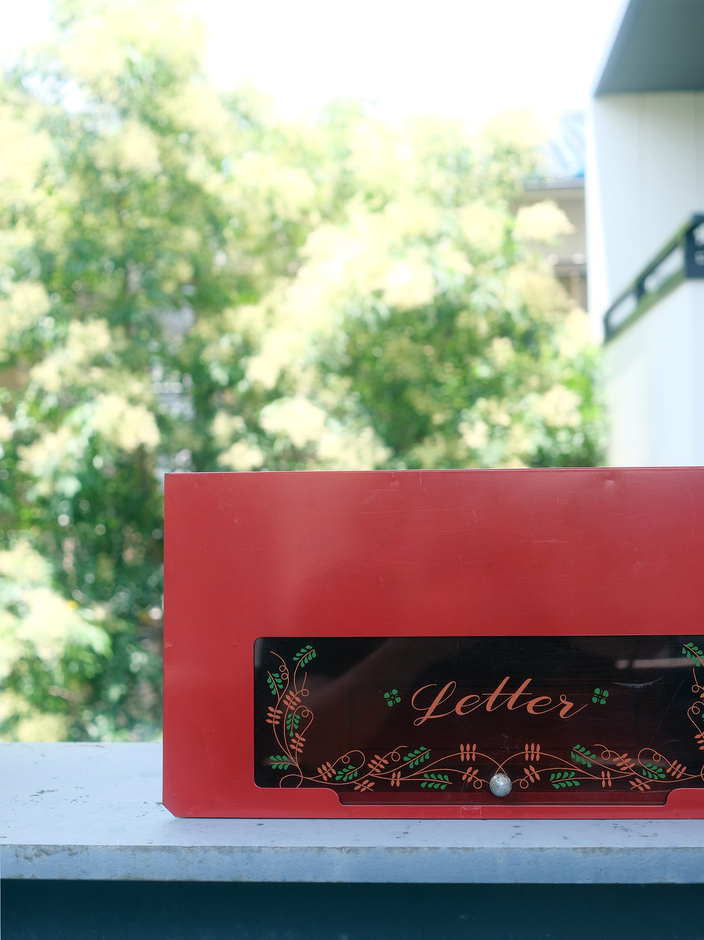 全新品 メイワ 明和 シシ印 家用 橫型紅色 郵便箱 郵箱